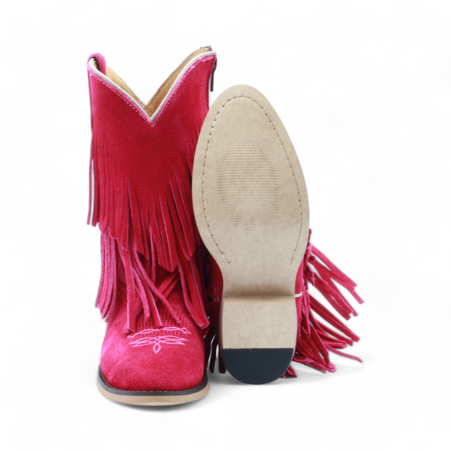 Ella Juniors Fuchsia Suede Leather Boots