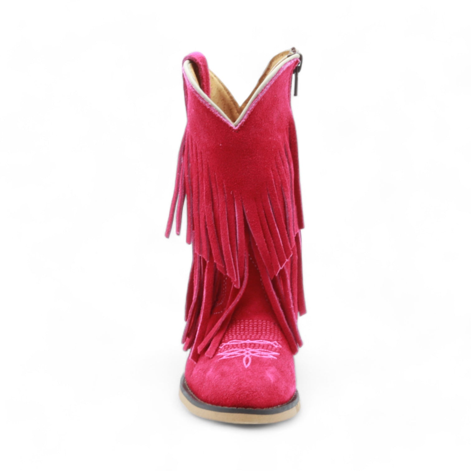 Ella Kids Fuchsia Suede Leather Boots