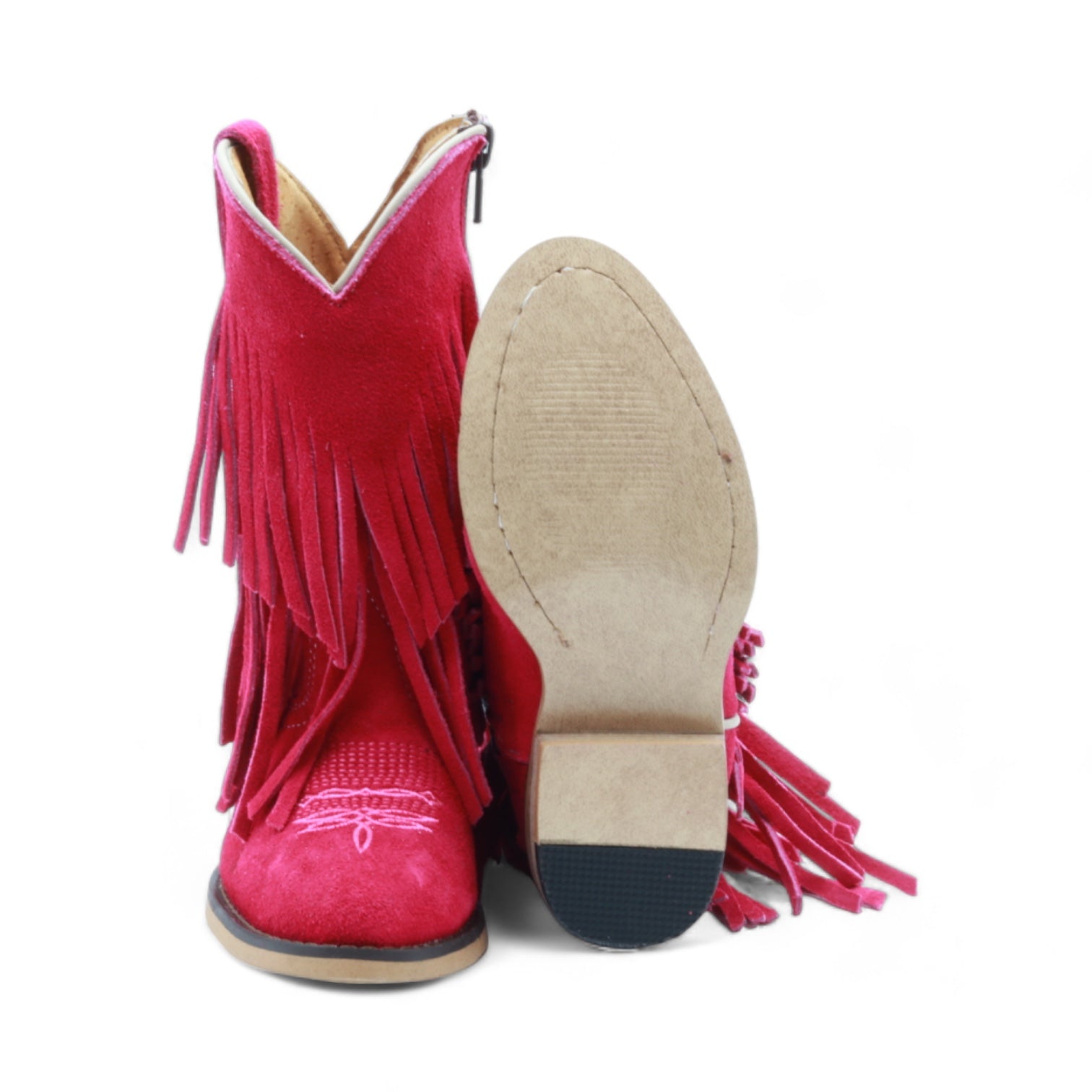 Ella Kids Fuchsia Suede Leather Boots