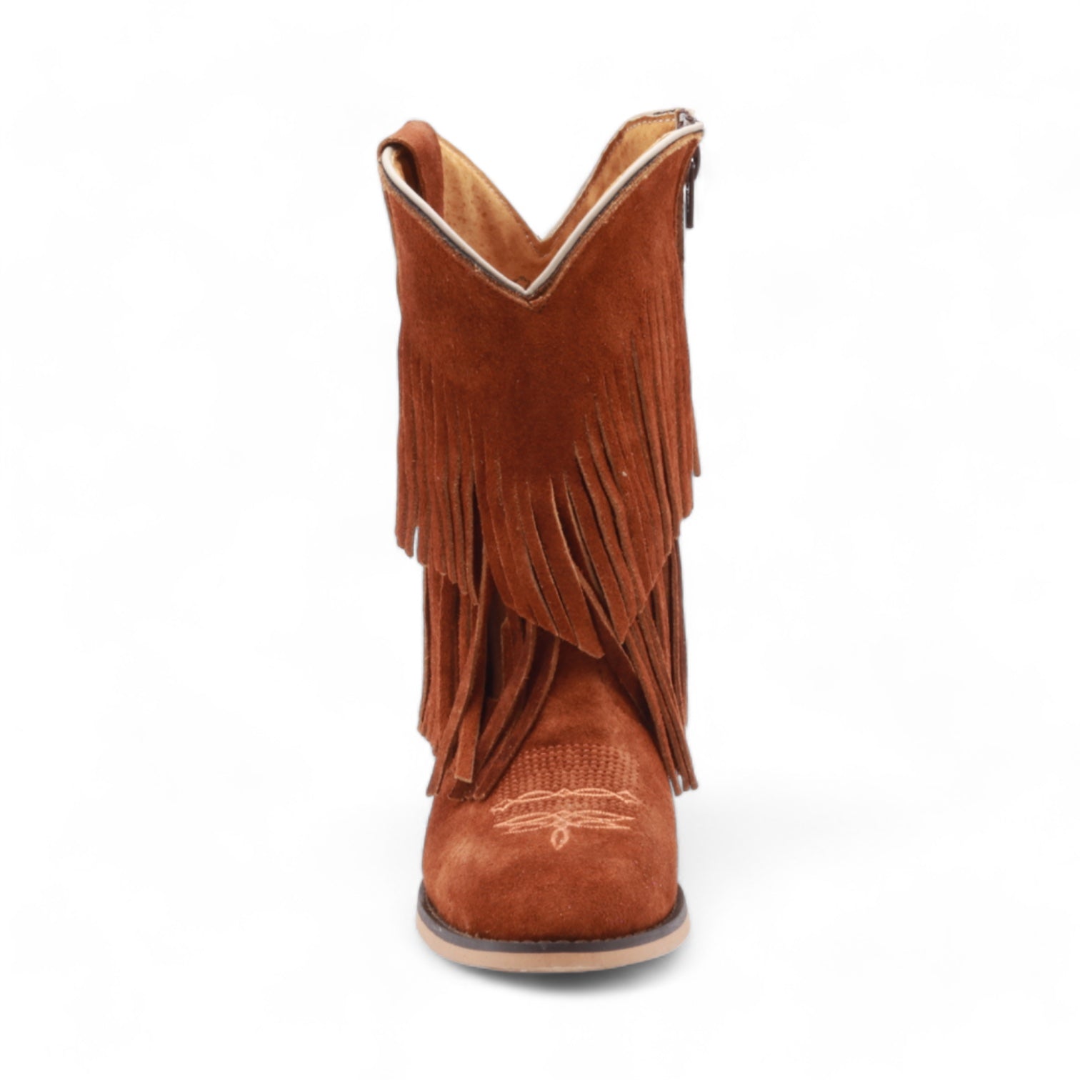 Ella Juniors Camel Suede Leather Boots