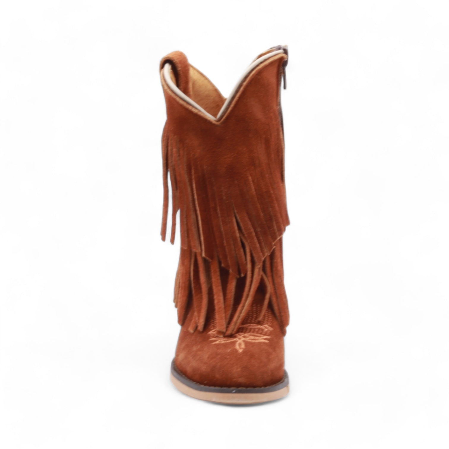 Ella Kids Camel Suede Leather Boots