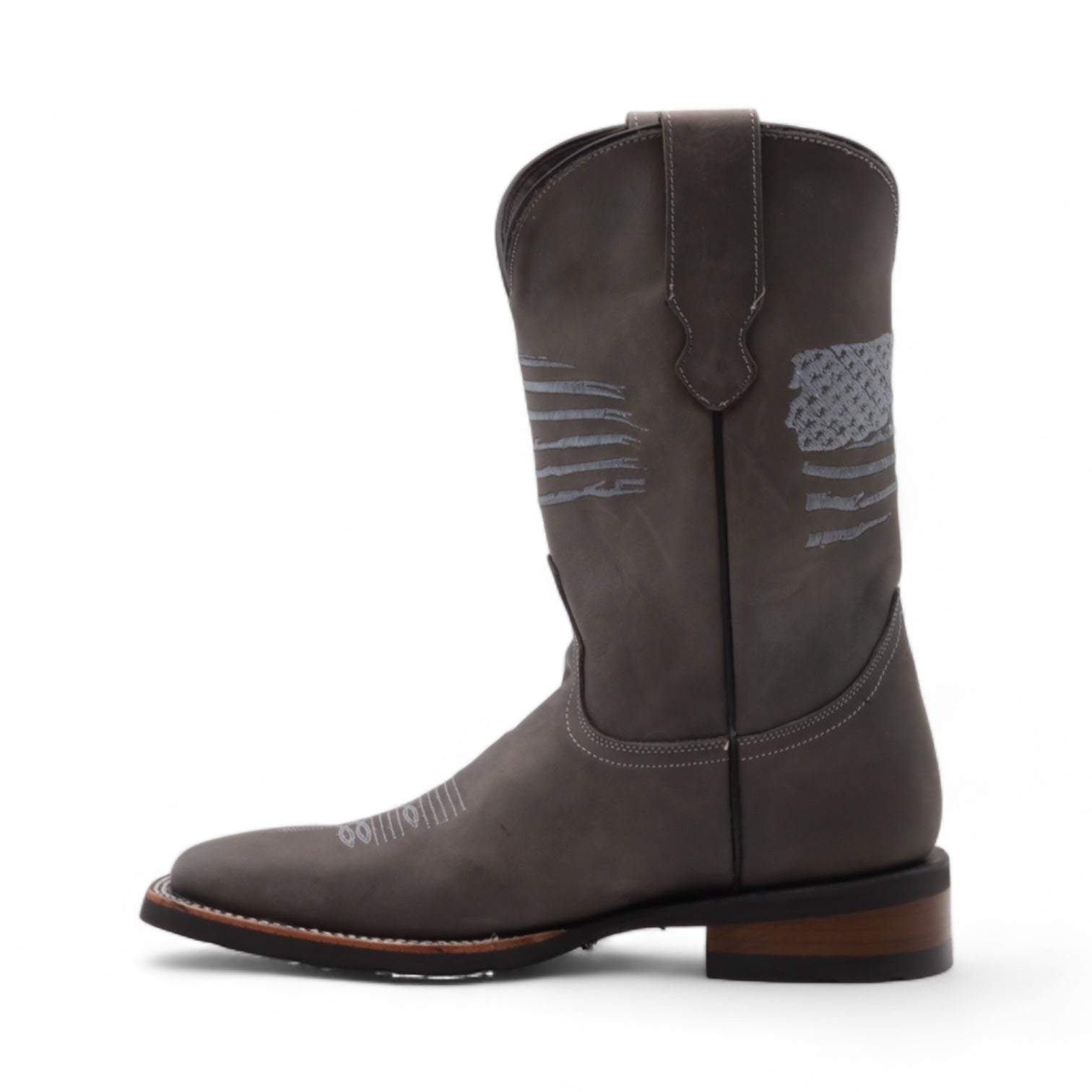 Patriot Men's Gray Leather Boots