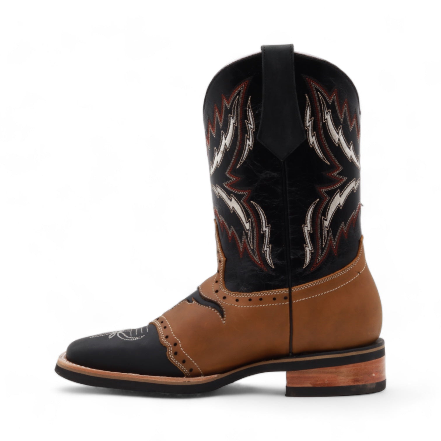 Longhorn Men's Black Leather Boots