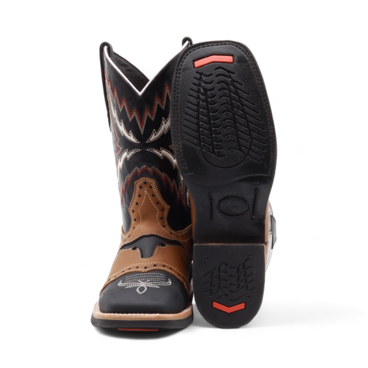 Longhorn Men's Black Leather Boots