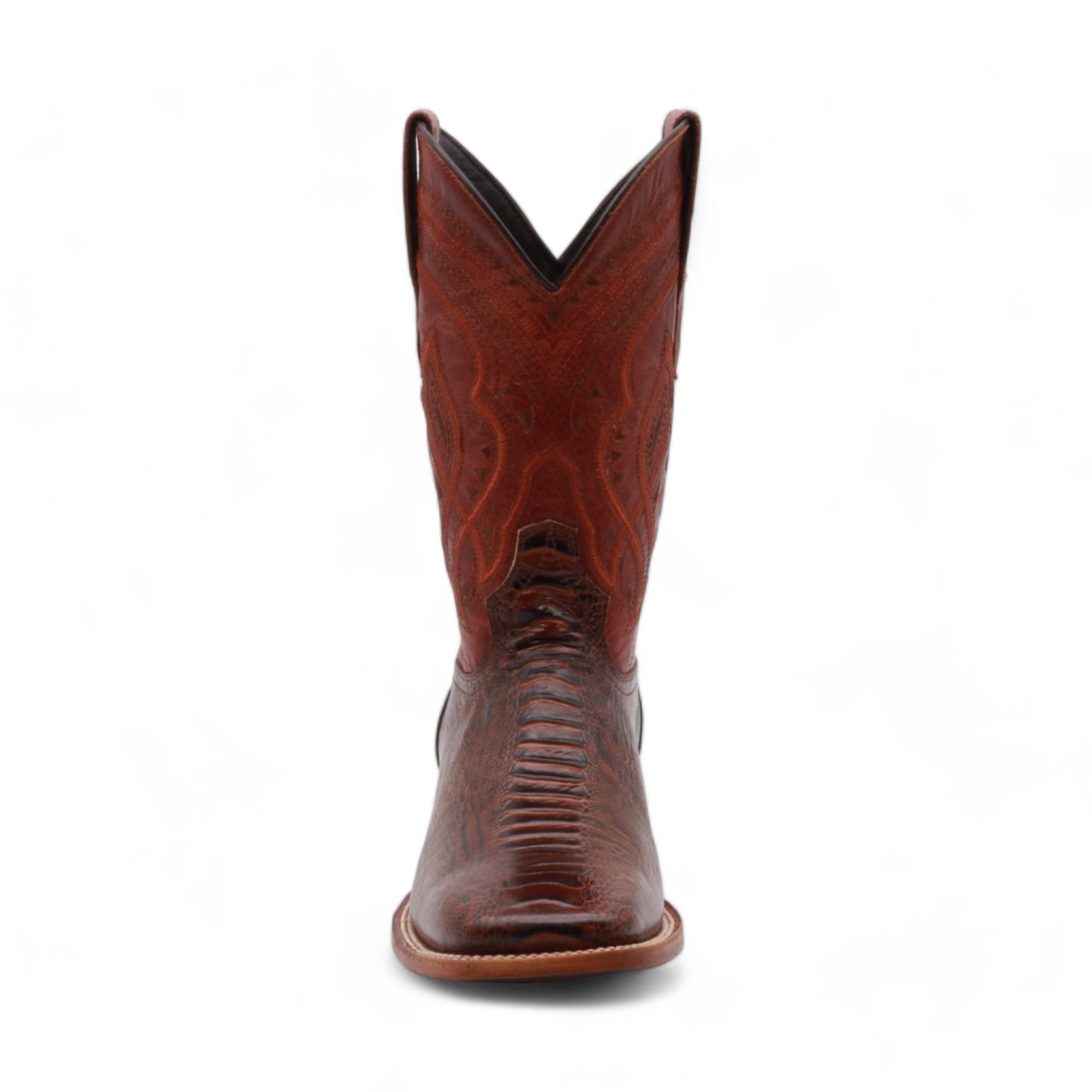 Oregon Men's Shedron Ostrich Leg Print Leather Boots