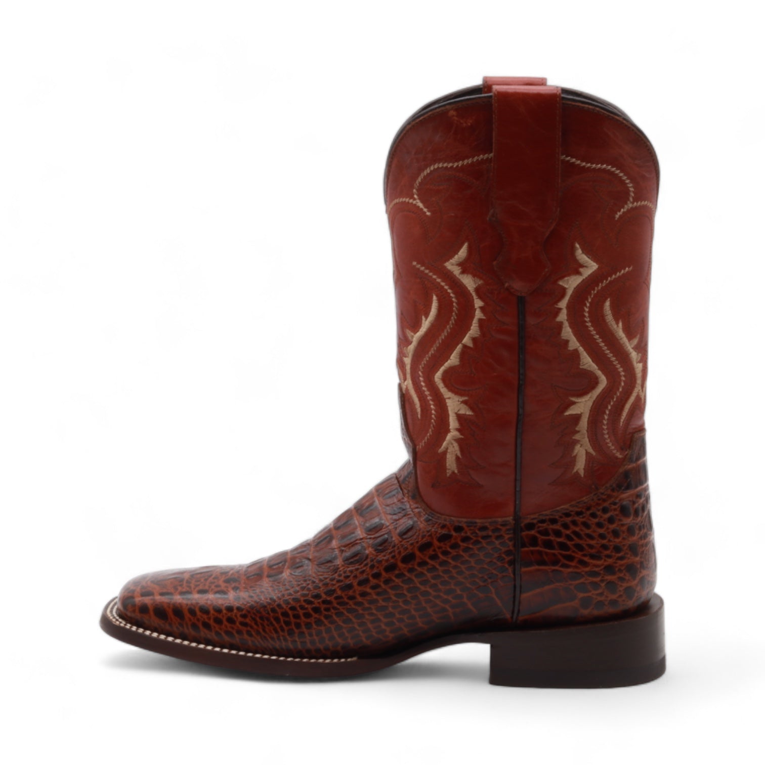 Illinois Men's Shedron Crocodile Print Leather Boots