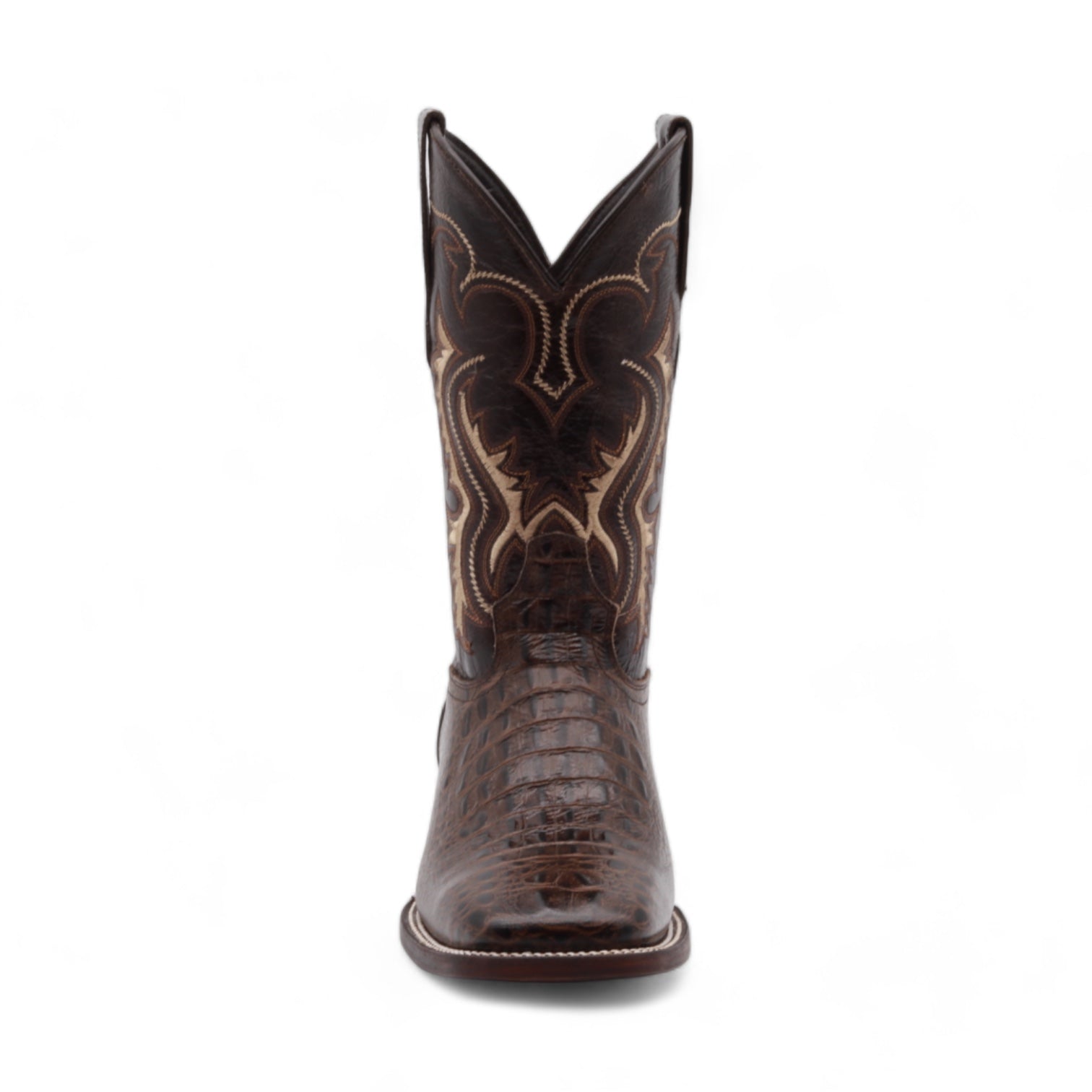 Illinois Men's Brown Crocodile Print Leather Boots