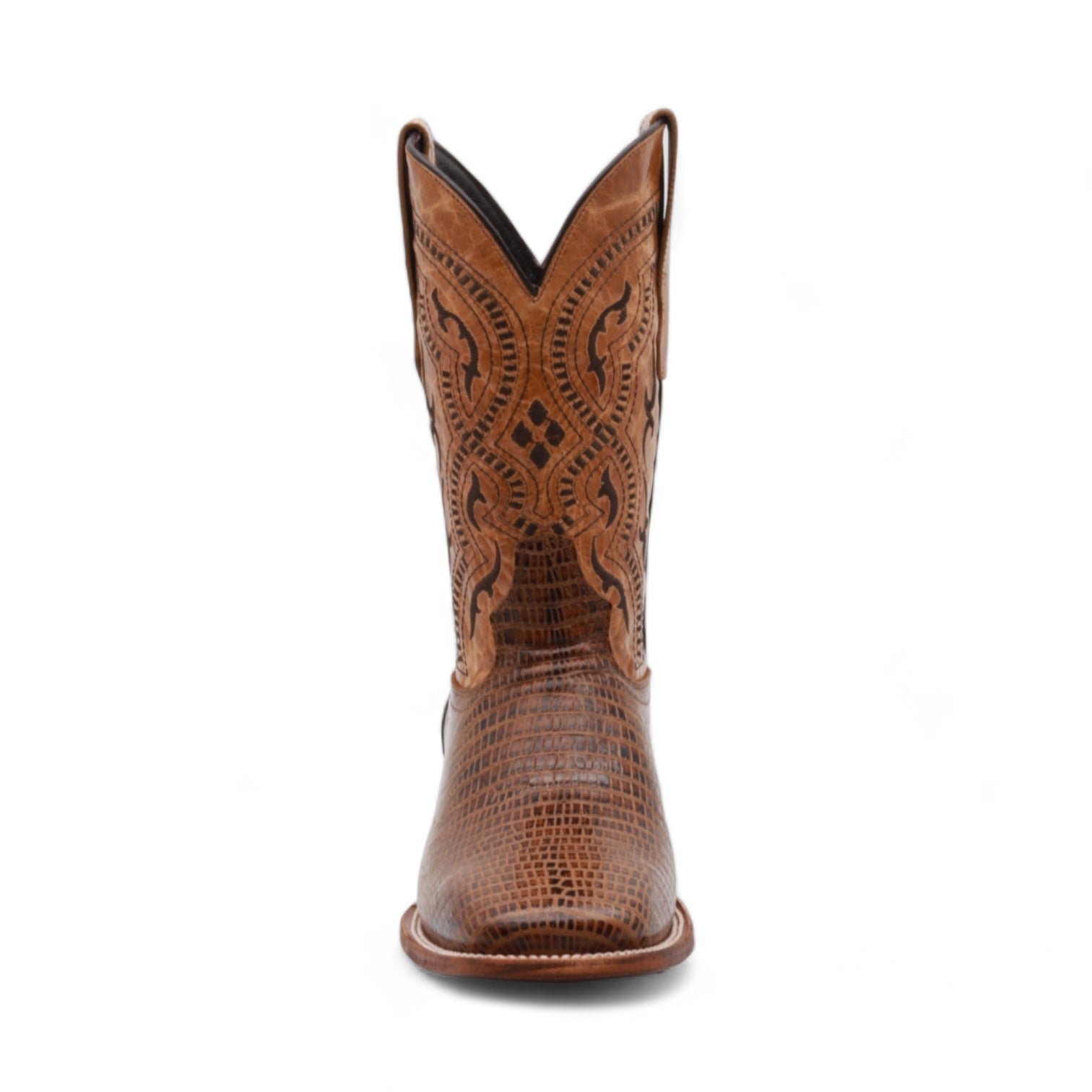 Minnesota Men's Camel Lizard Print Leather Boots