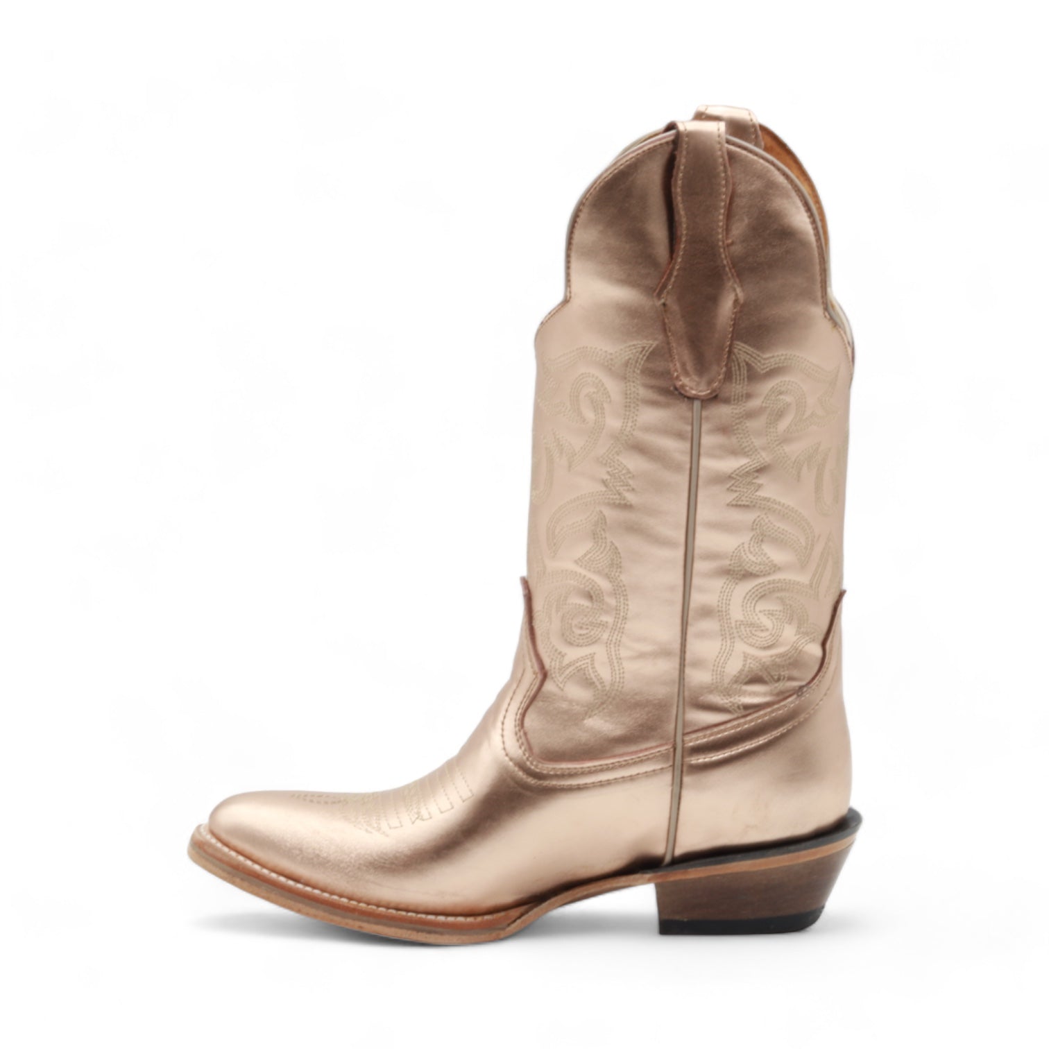 Sadie Women's Rose Gold Leather Boots