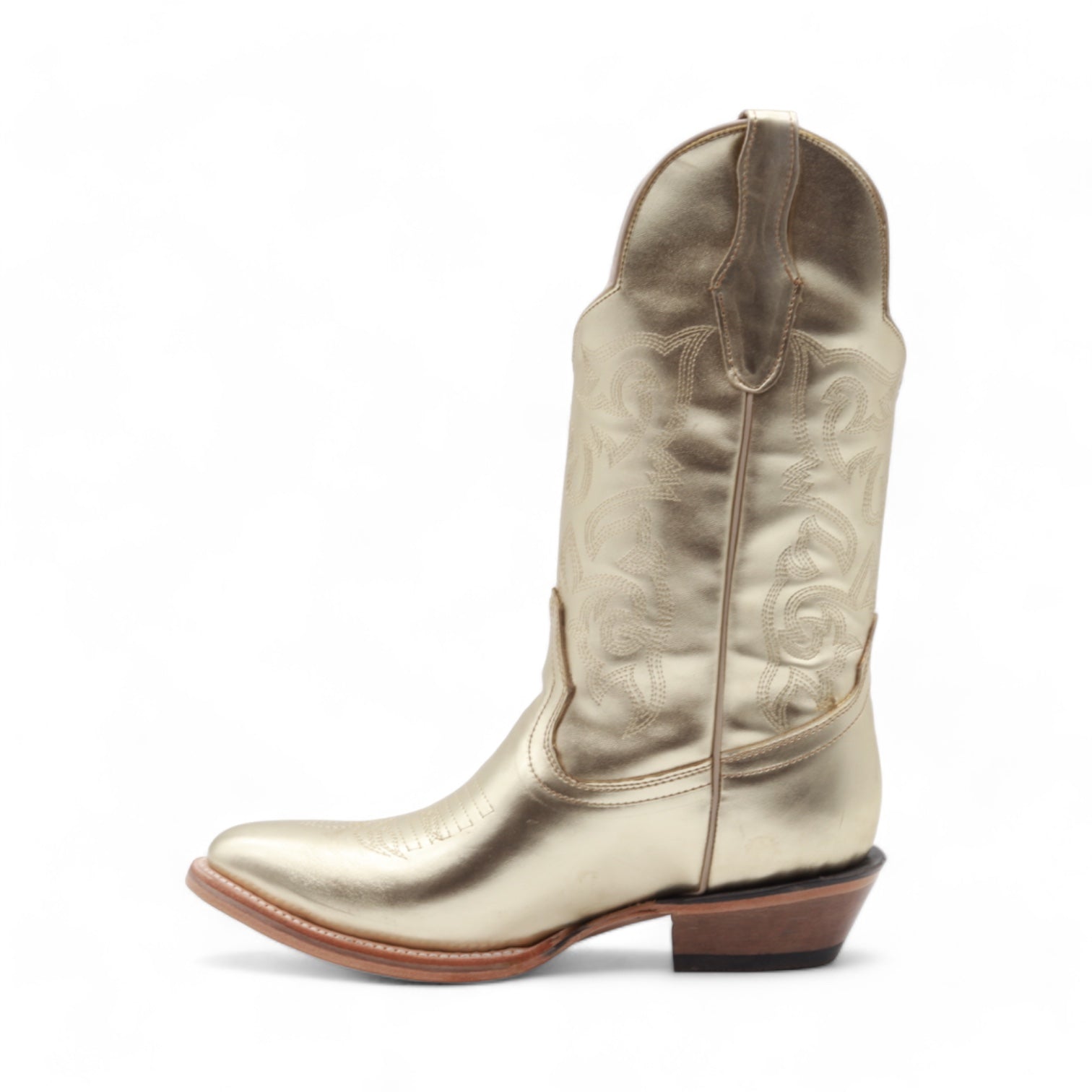 Sadie Women's Gold Leather Boots