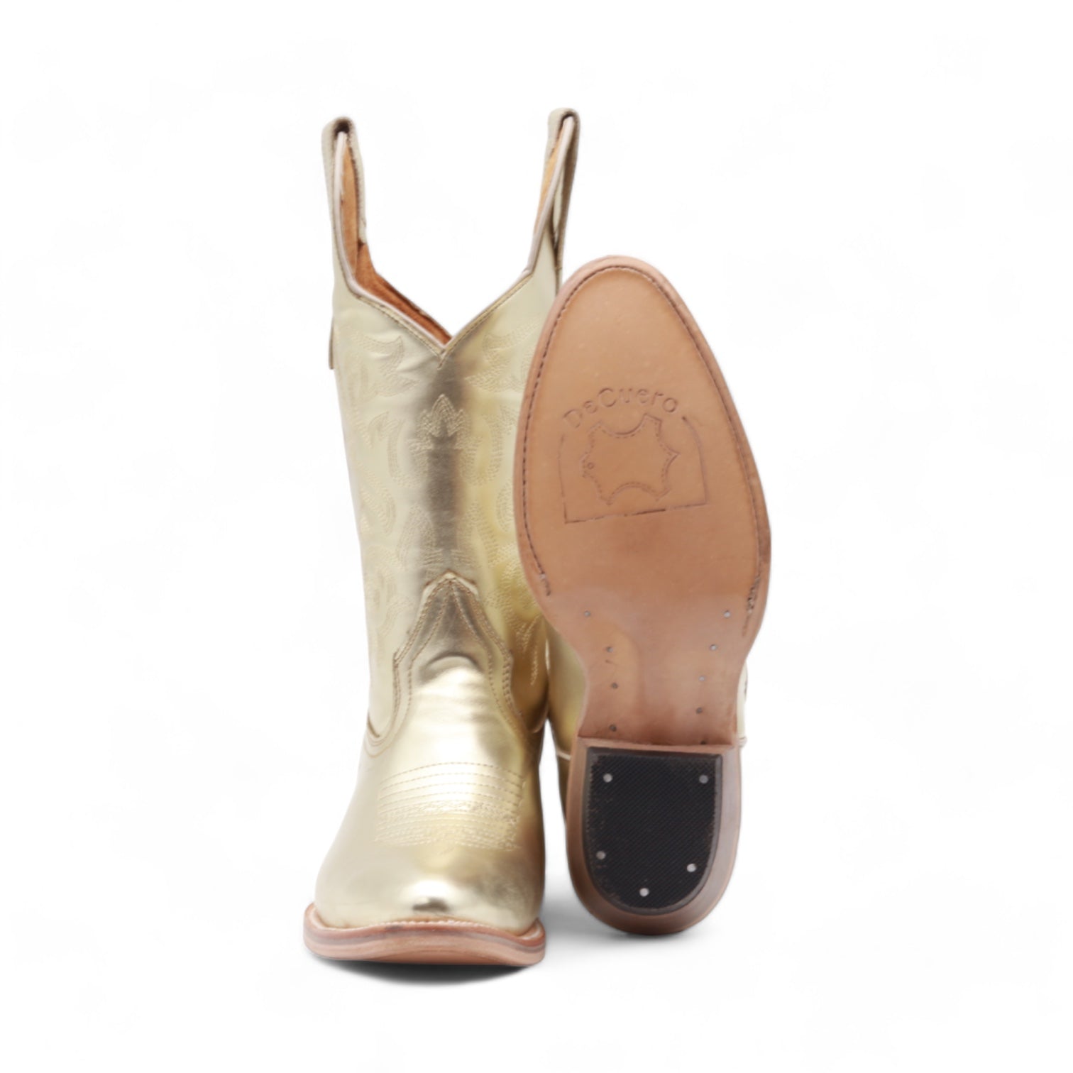 Sadie Women's Gold Leather Boots