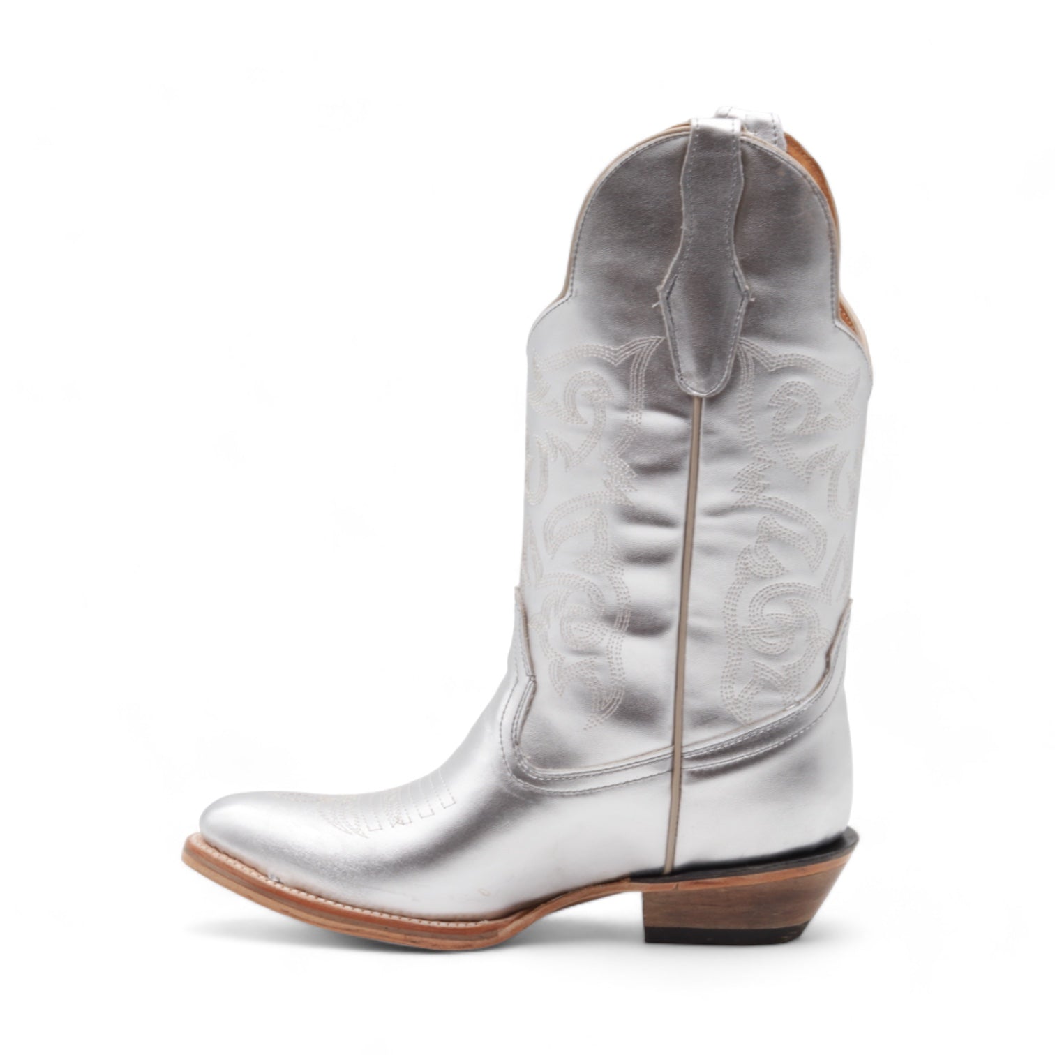 Sadie Women's Silver Leather Boots