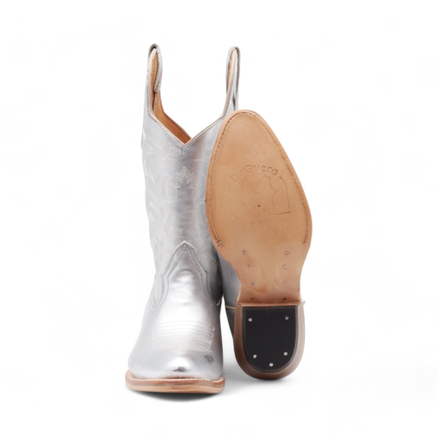 Sadie Women's Silver Leather Boots