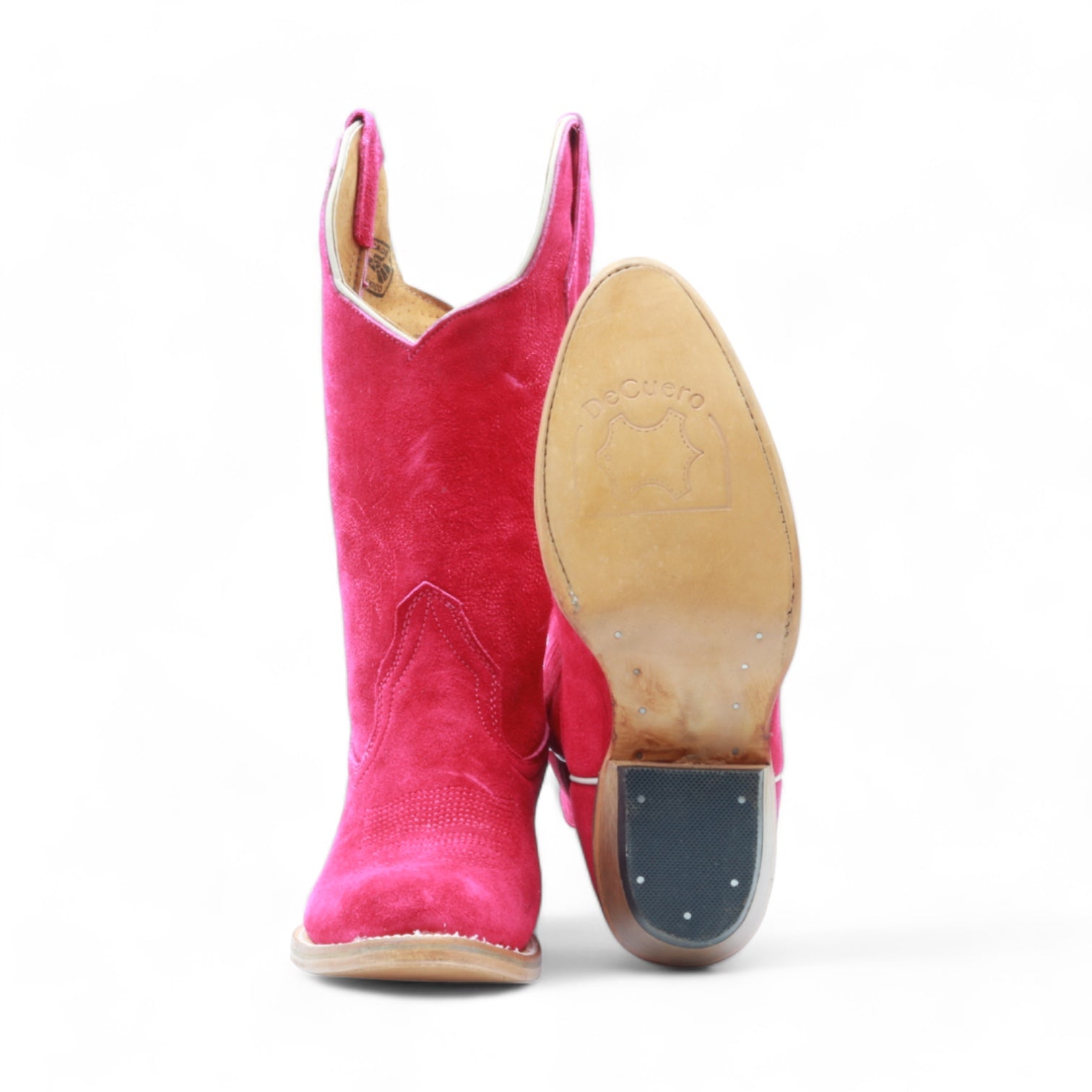 Ella Women's Fuchsia Suede Leather Boots