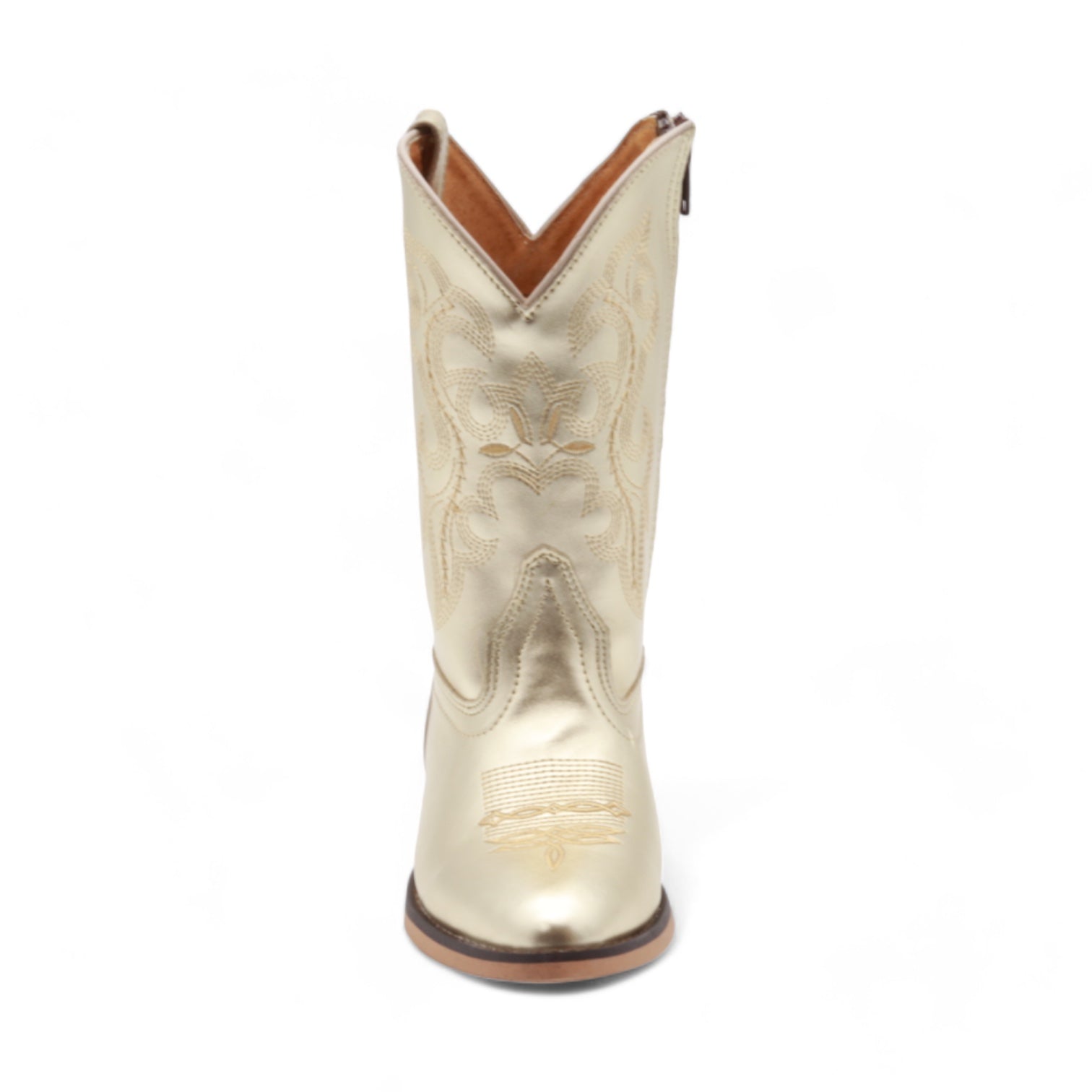 Sadie Juniors Gold Leather Boots