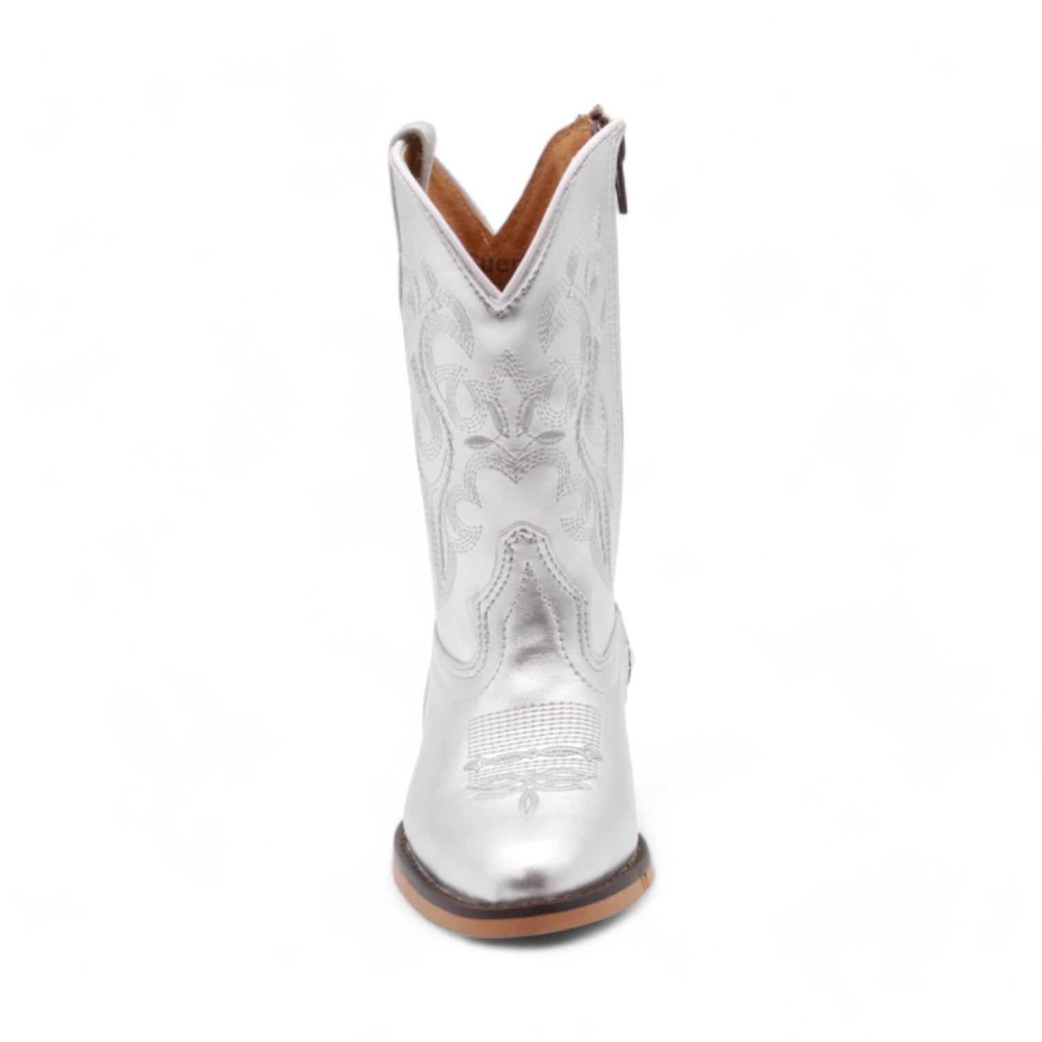 Sadie Kids Silver Leather Boots