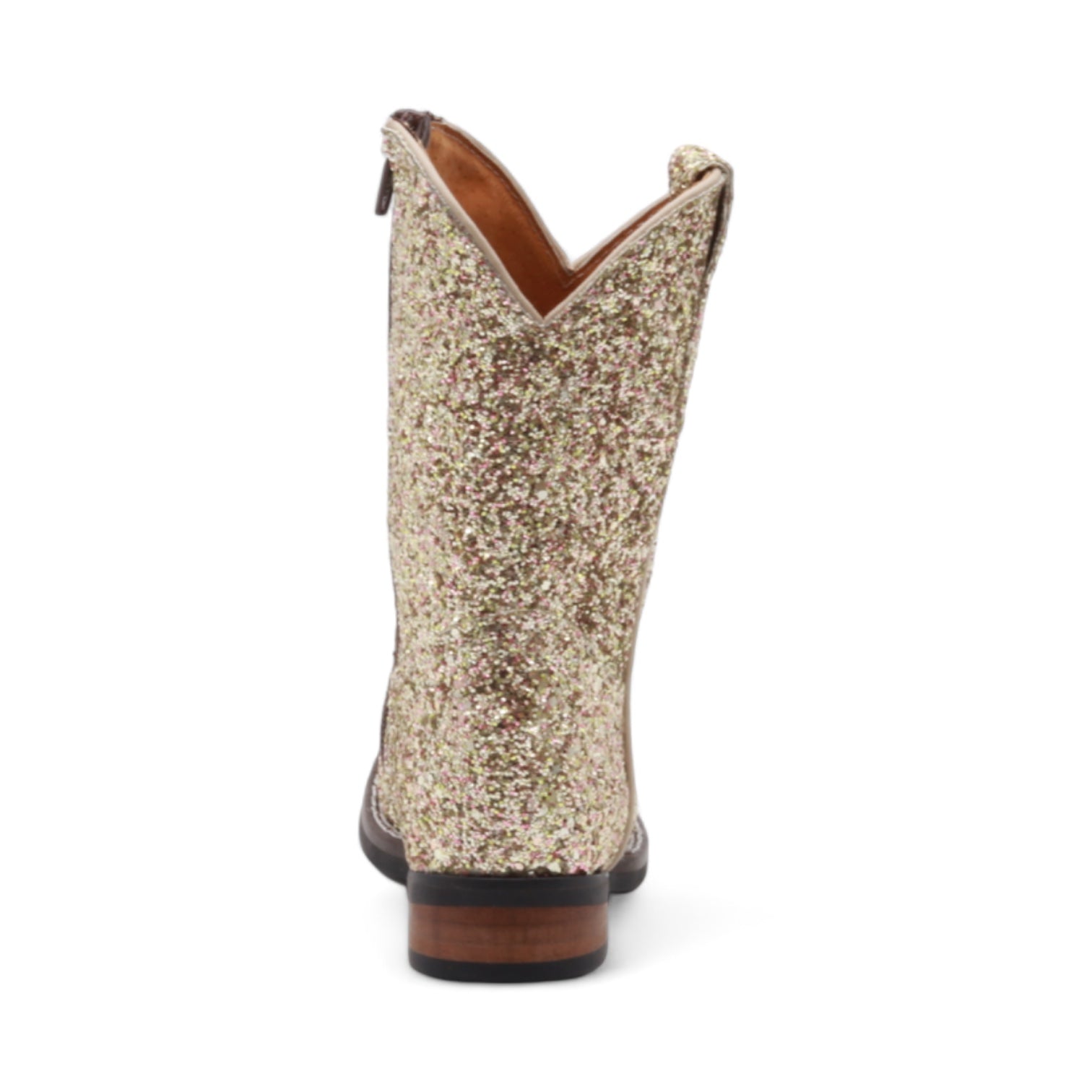 Annie Kids Gold Glitter Leather Boots