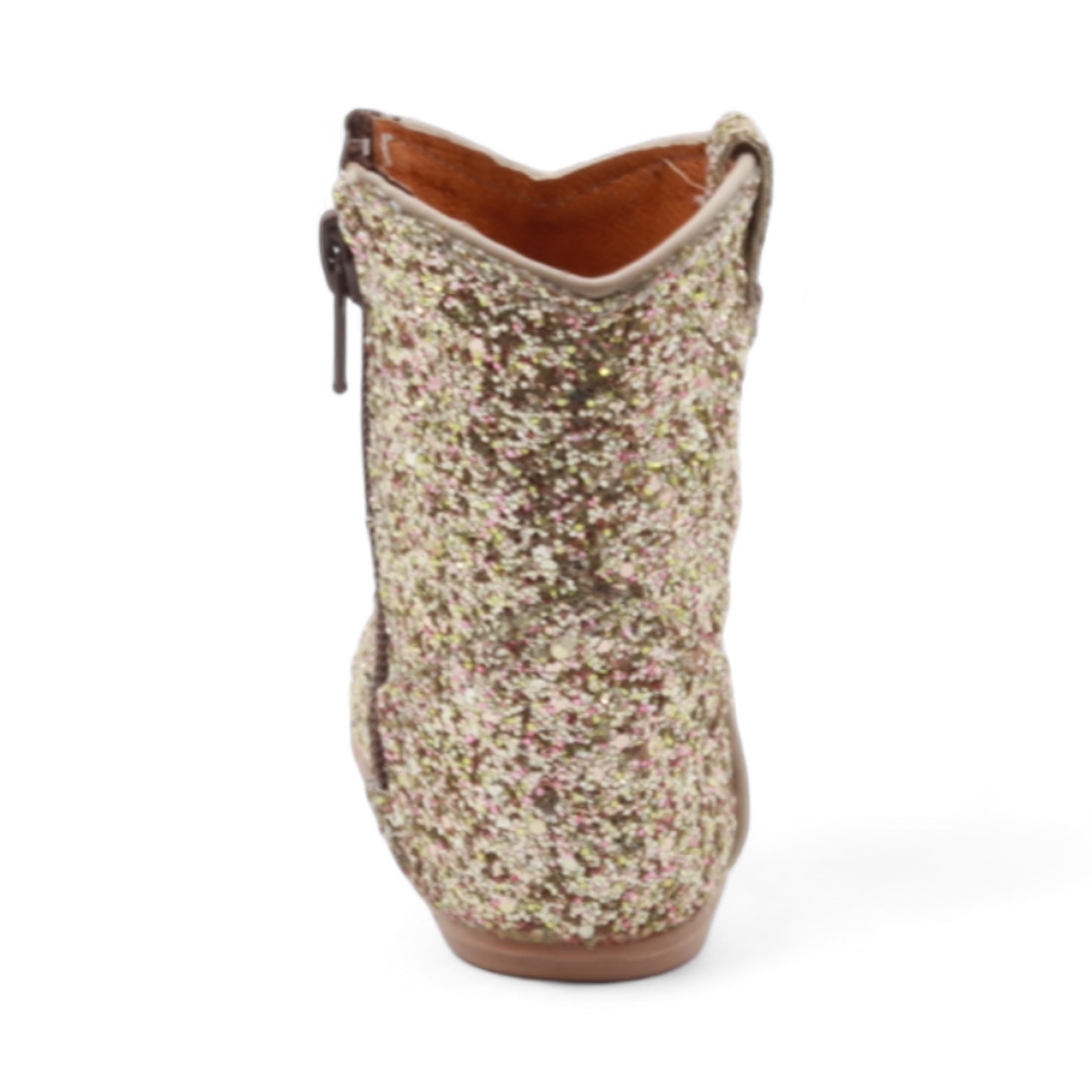 Annie Baby's Gold Glitter Leather Boots