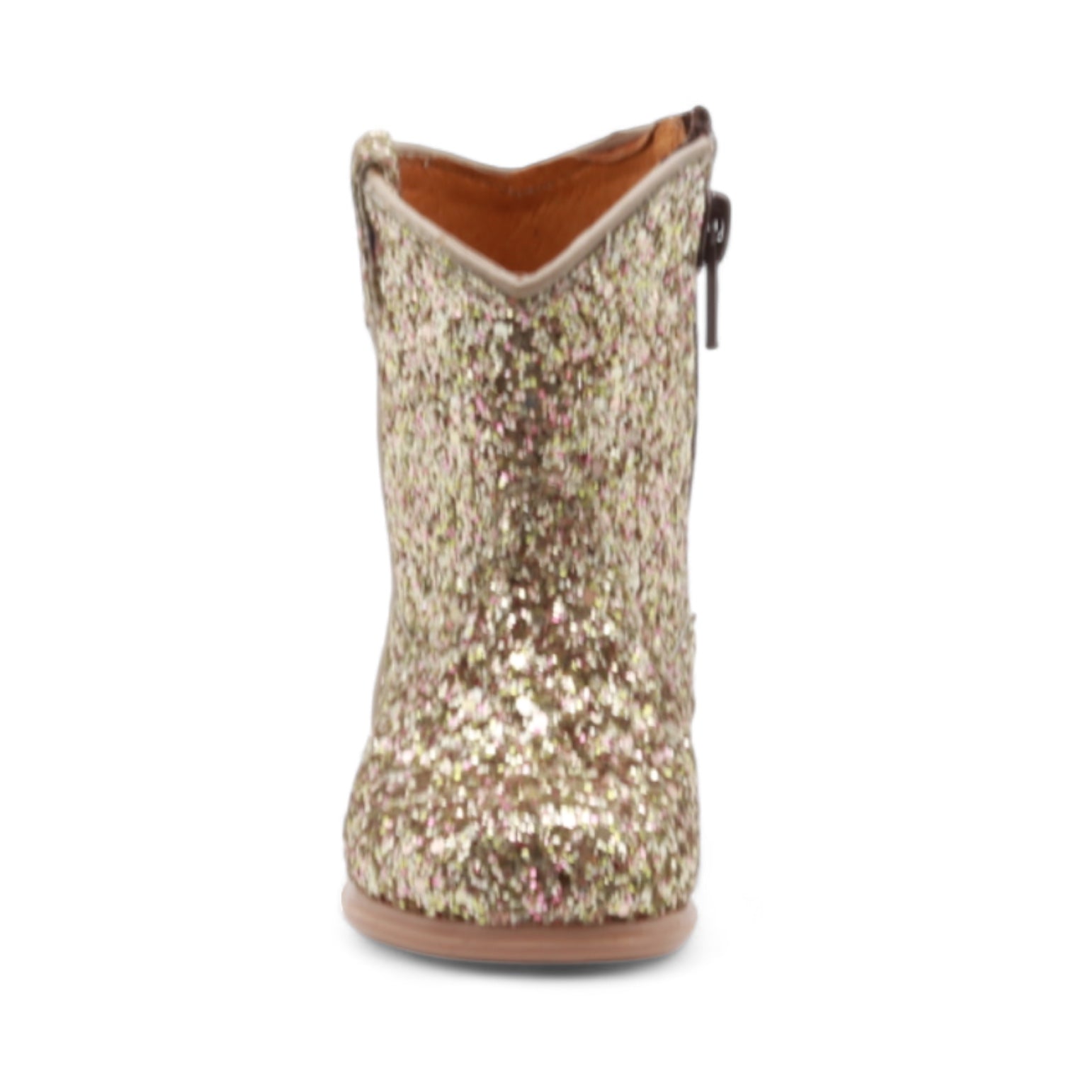 Annie Baby's Gold Glitter Leather Boots