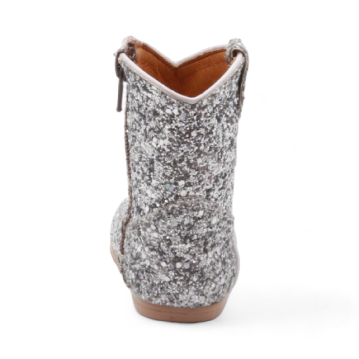 Annie Baby's Silver Glitter Leather Boots