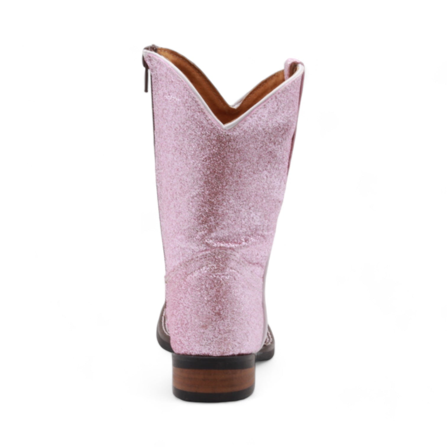 Annie Kids Pink Glitter Leather Boots