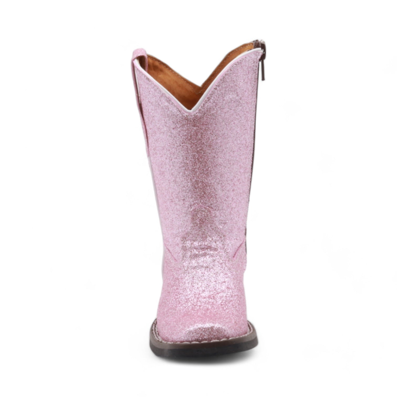 Annie Kids Pink Glitter Leather Boots