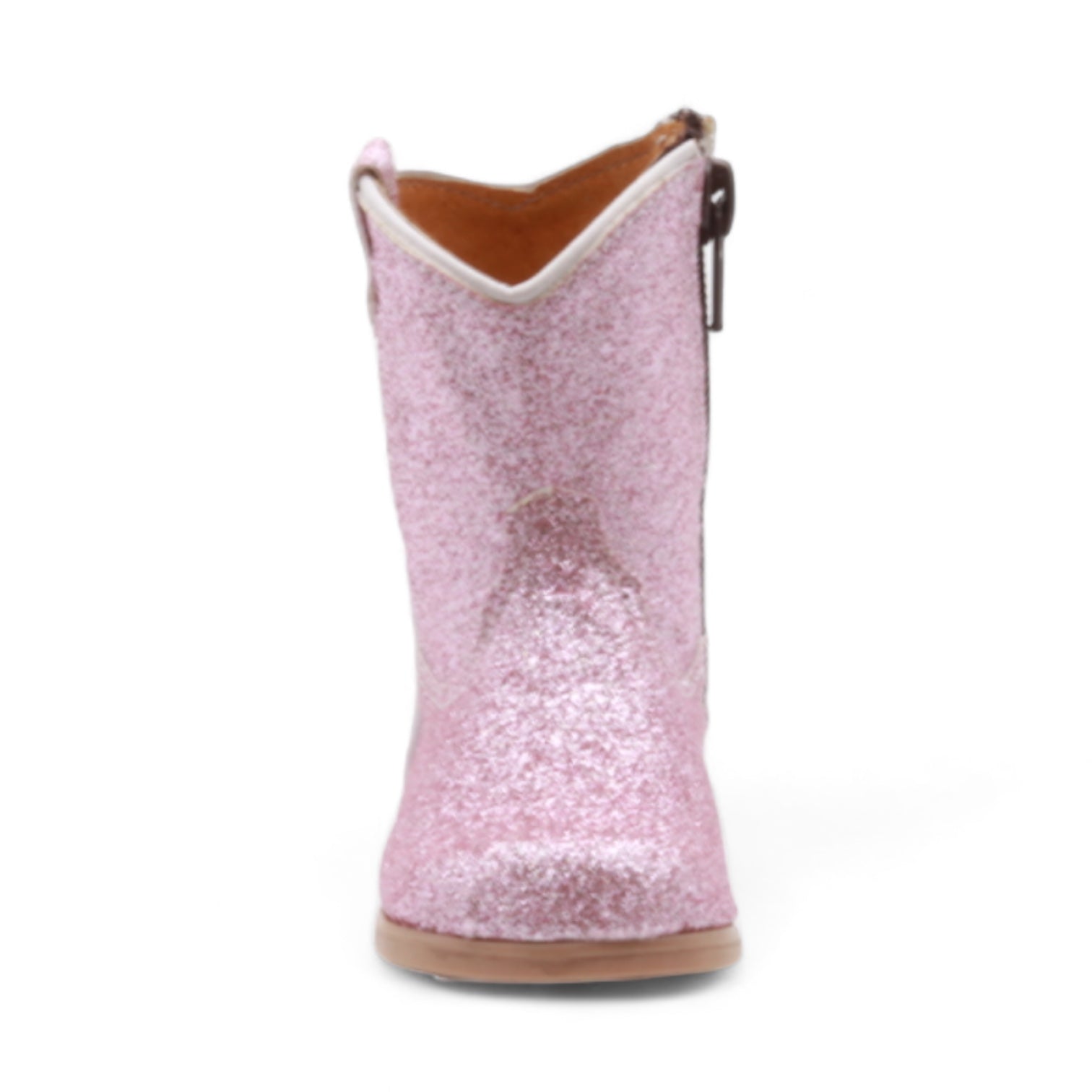 Annie Baby's Pink Glitter Leather Boots