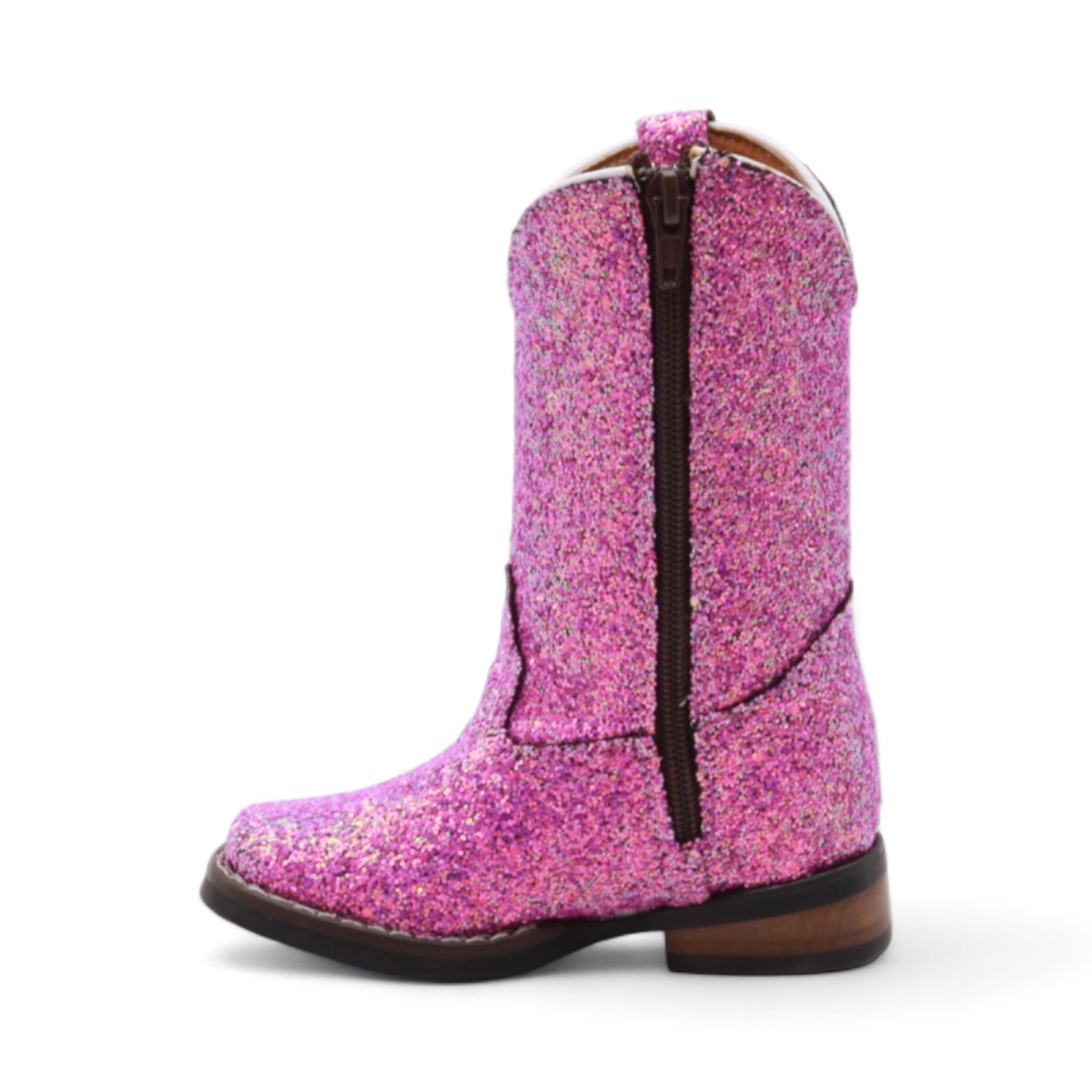 Annie Kids Fuchsia Glitter Leather Boots