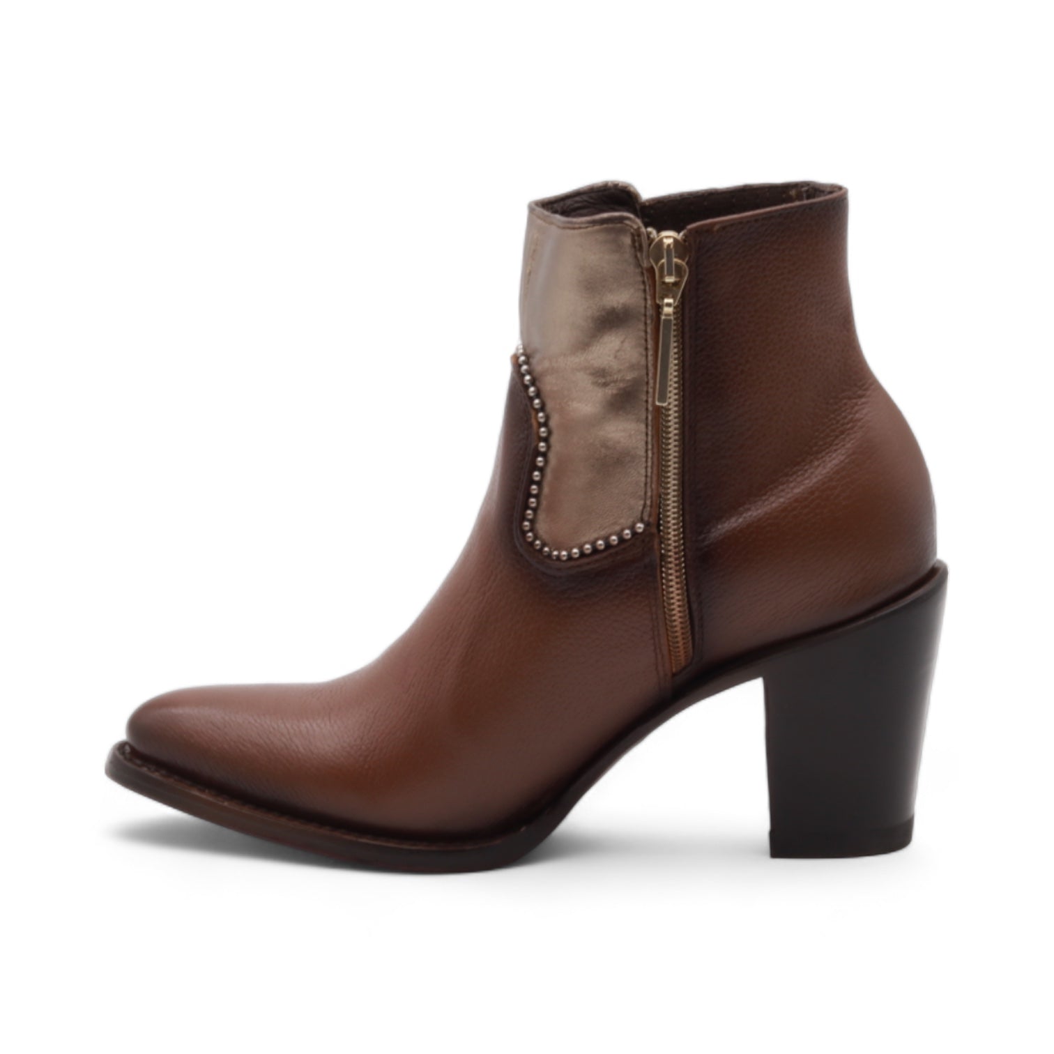 Emily Women's Brown Leather Short Boots