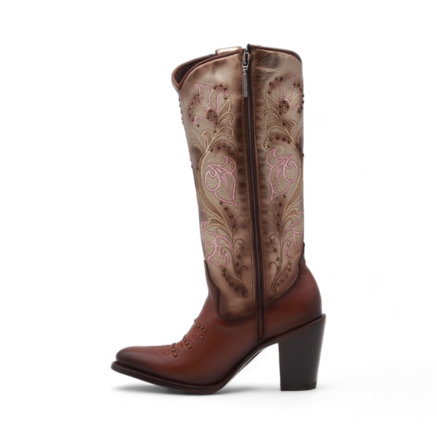 Camila Women's Gold Leather Boots