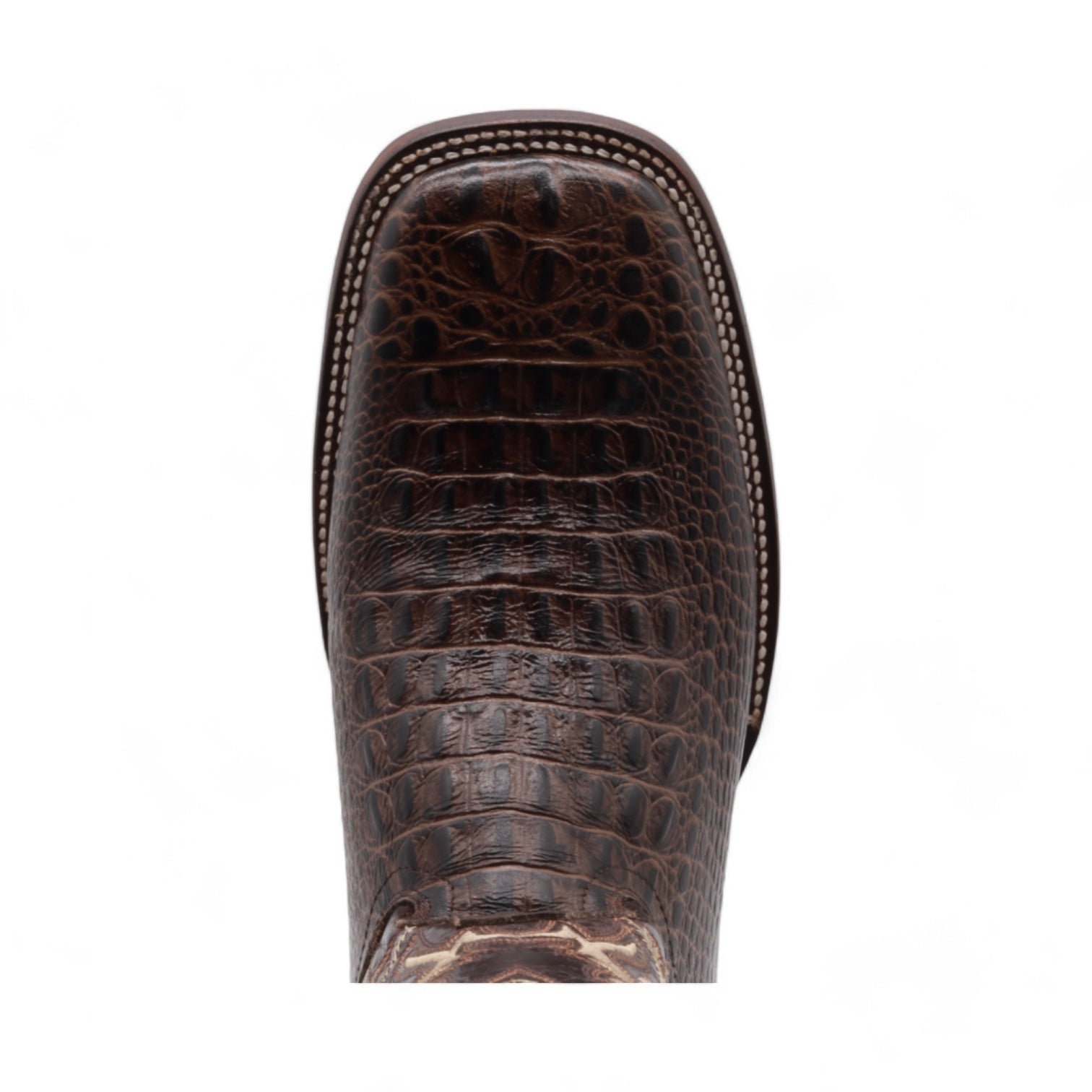 Illinois Men's Brown Crocodile Print Leather Boots