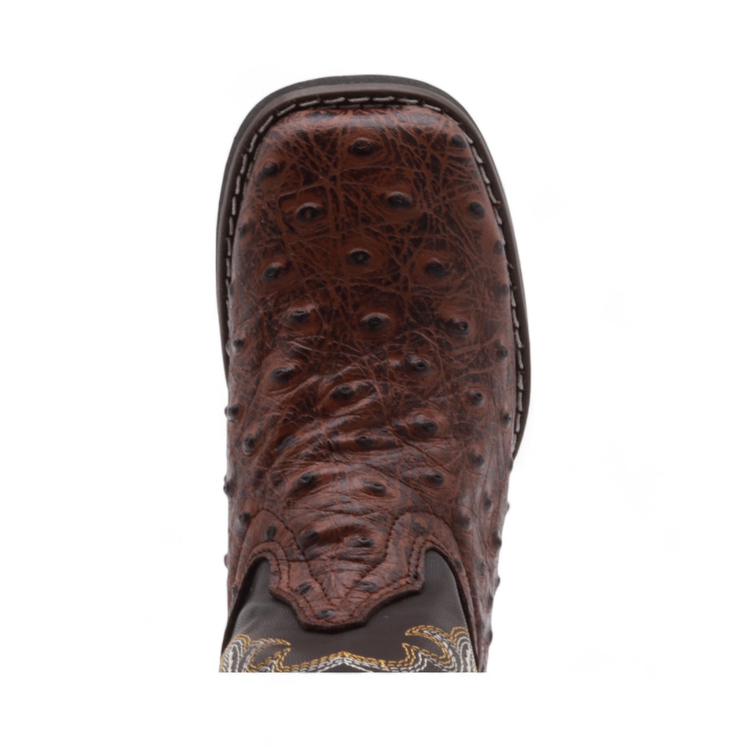 Cedric Juniors Shedron Ostrich Print Leather Boots