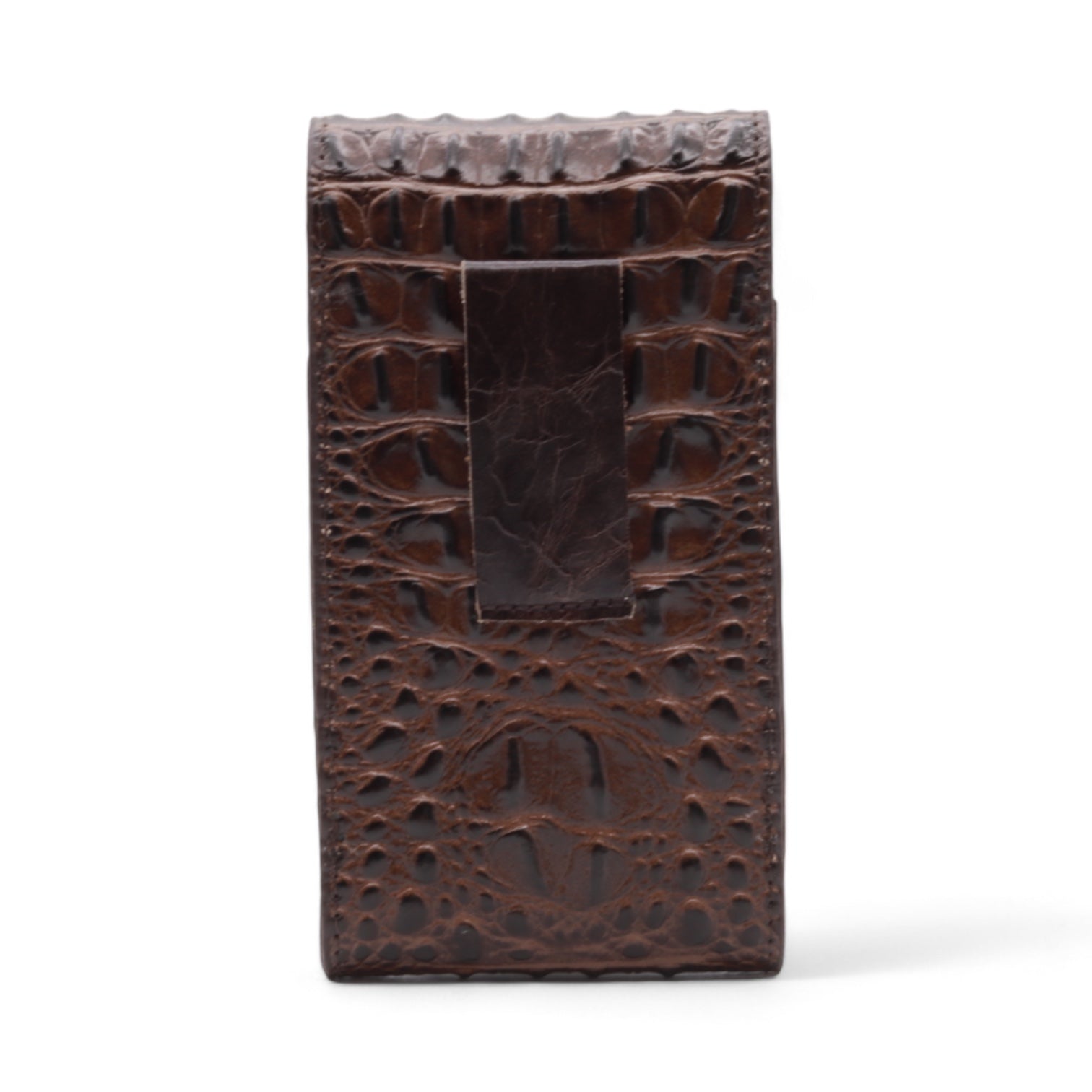 Illinois Brown Crocodile Print Leather Phone Case