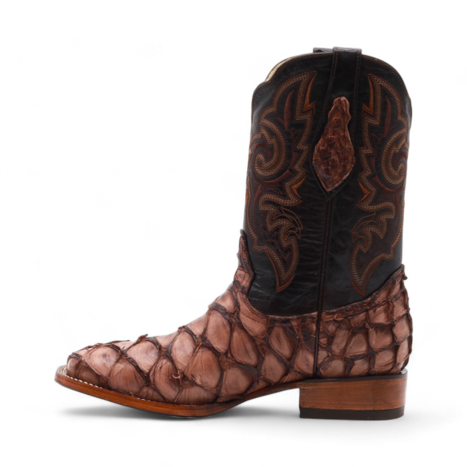 Orson Men's Brown Pirarucu Exotic Leather Boots