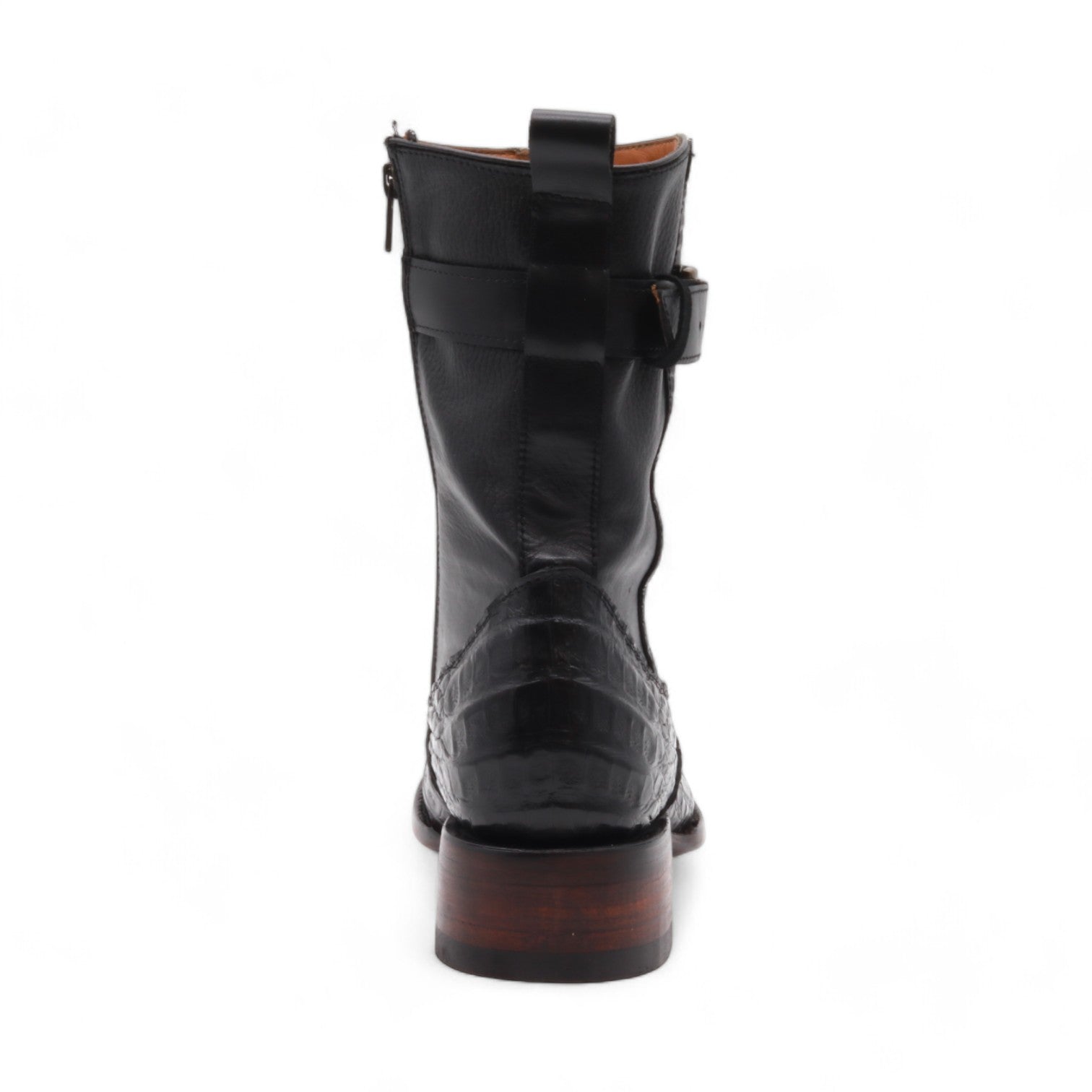 Caspian Men's Black Coco Exotic Leather Boots