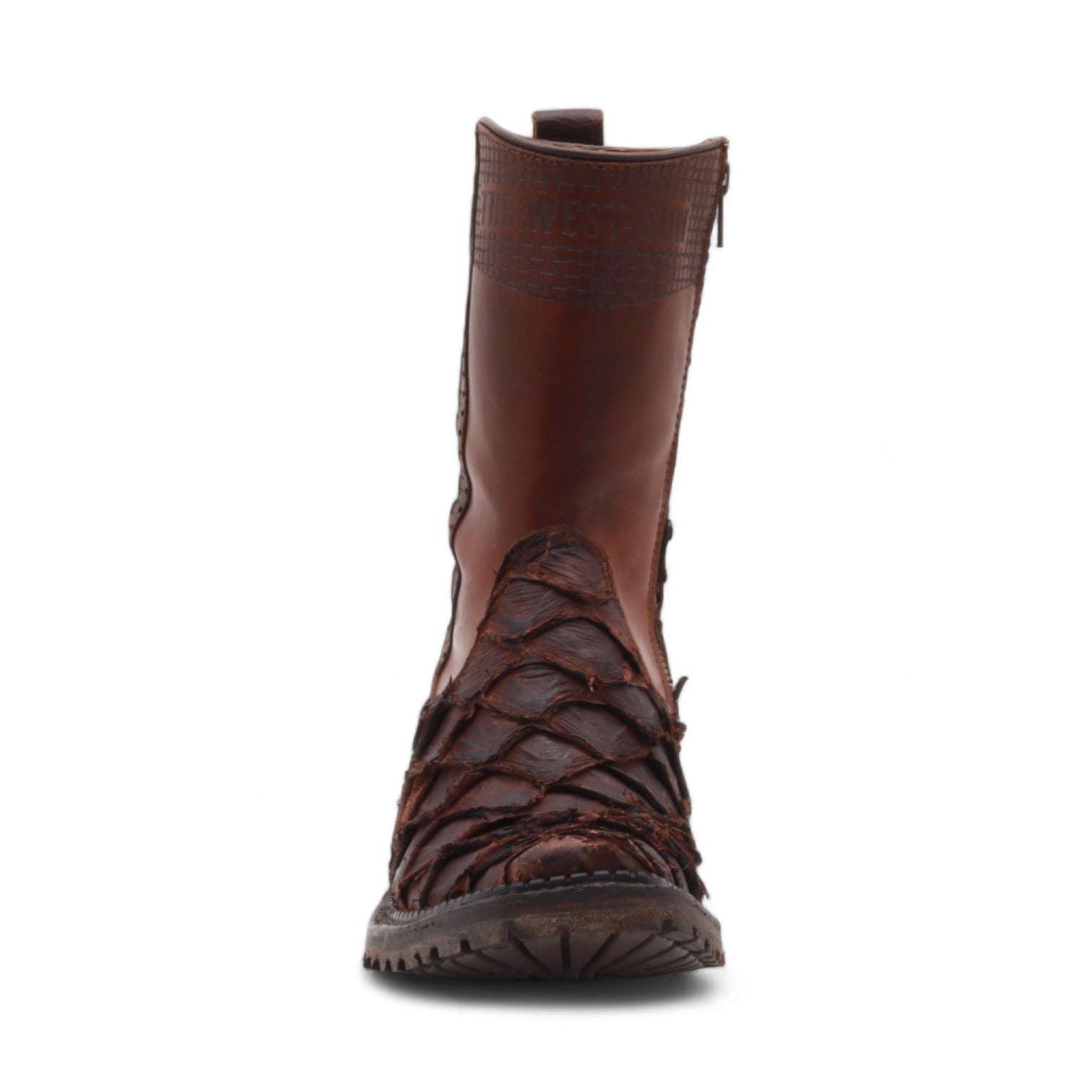 Mason Men's Brown Pirarucu Exotic Leather Boots