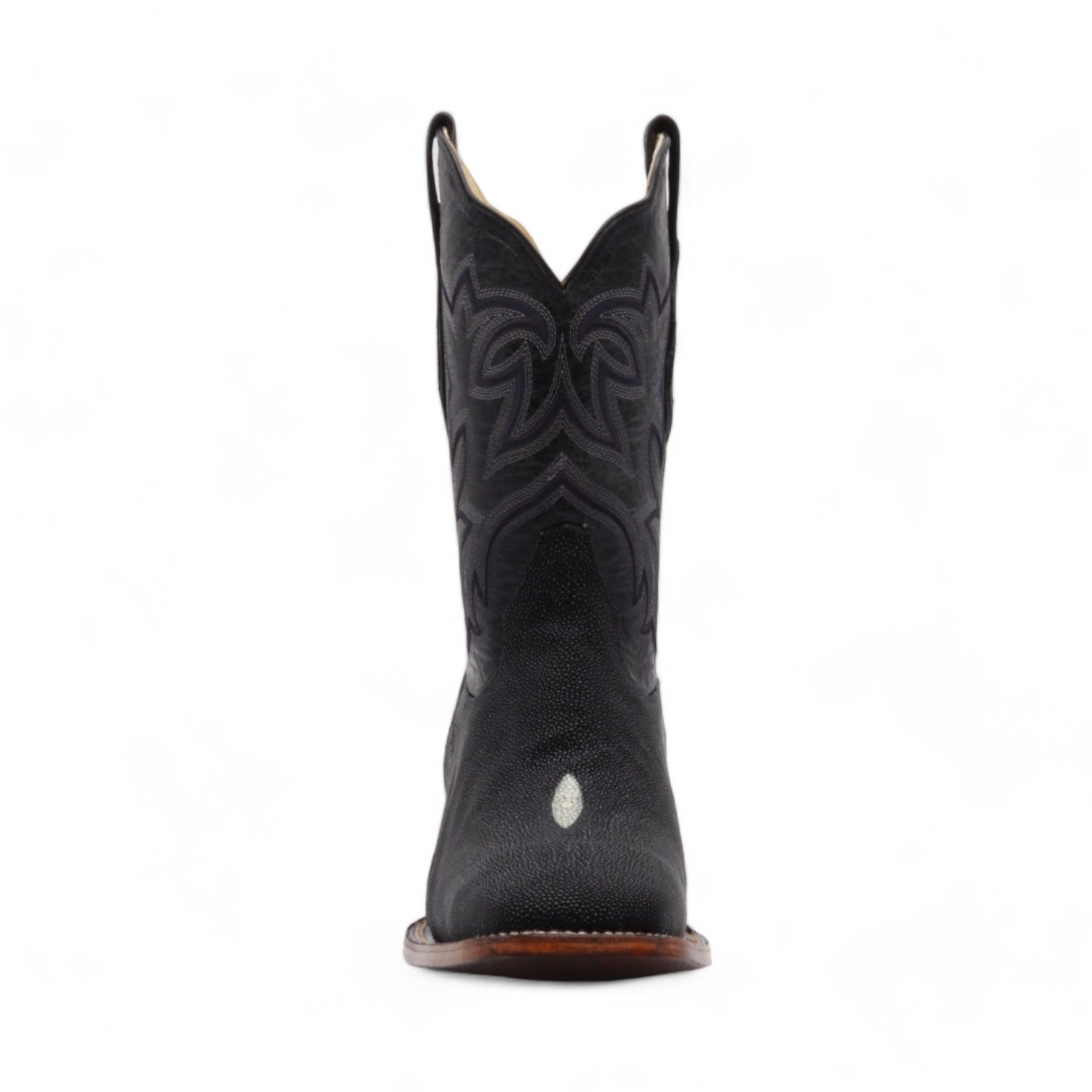 Naveen Men's Black Stingray Exotic Leather Boots