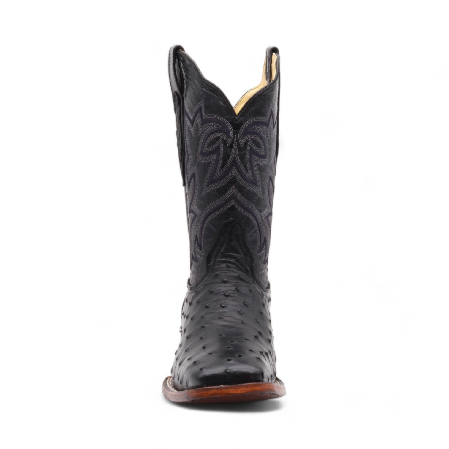 Tafari Men's Black Ostrich Exotic Leather Boots