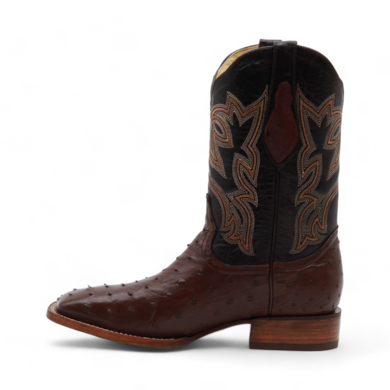 Tafari Men's Brown Ostrich Exotic Leather Boots