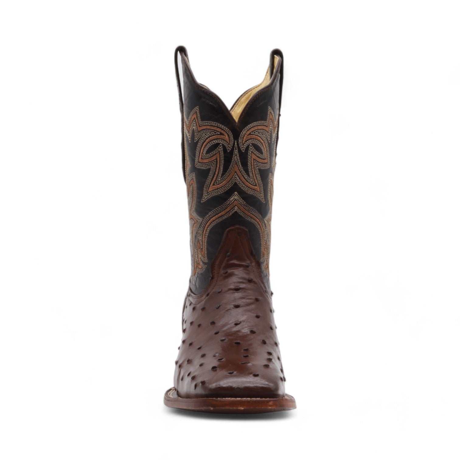 Tafari Men's Brown Ostrich Exotic Leather Boots