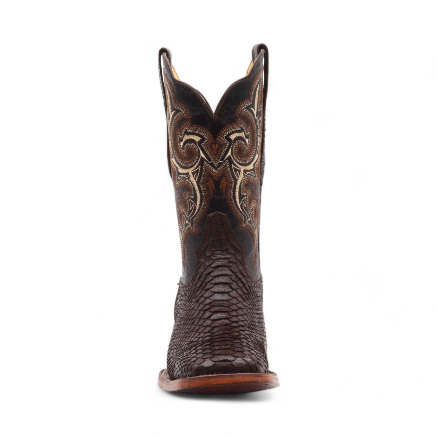 Rocco Men's Brown Python Exotic Leather Boots