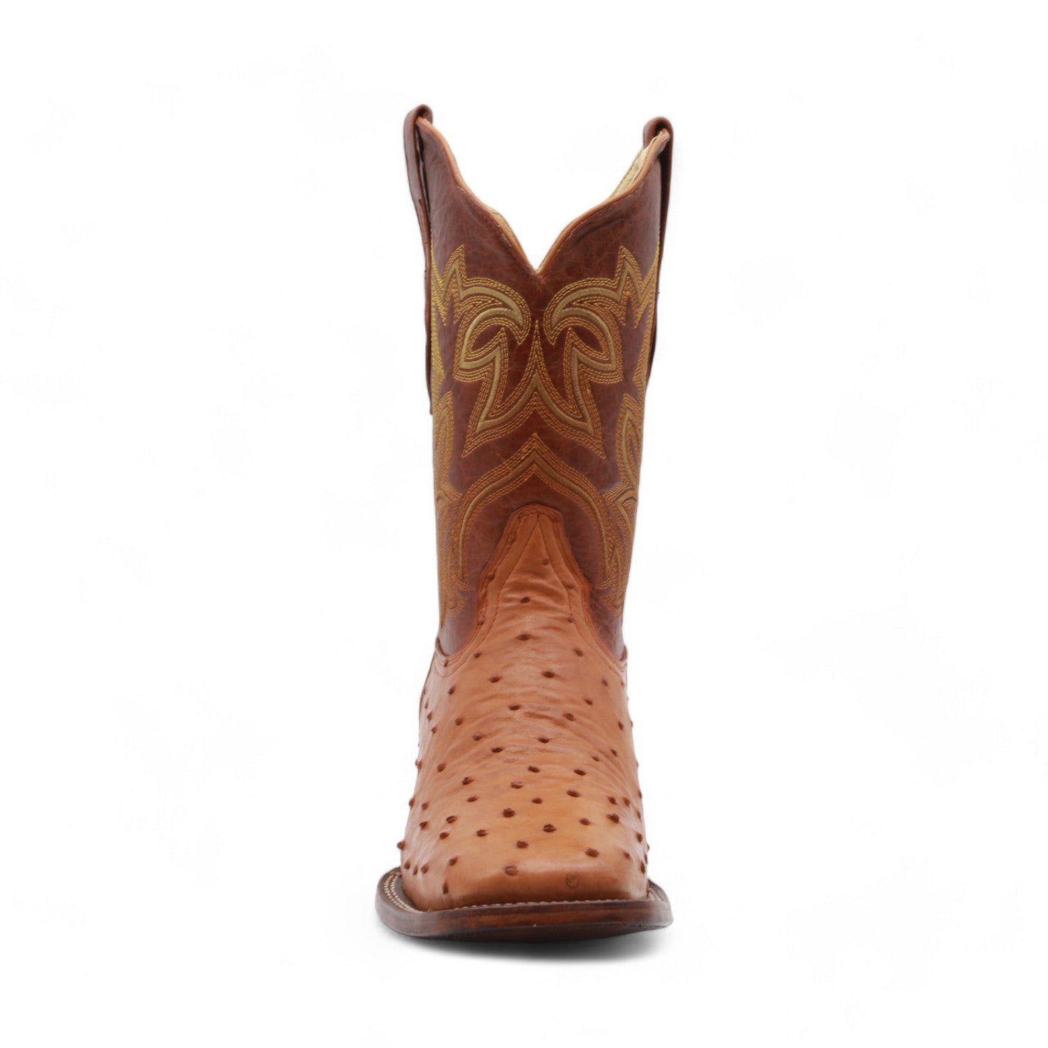 Tafari Men's Camel Ostrich Exotic Leather Boots