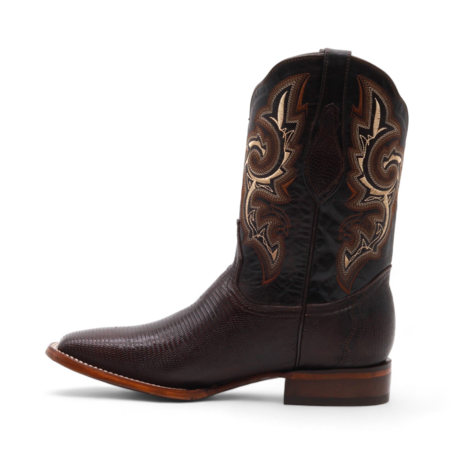 Malik Men's Brown Lizard Exotic Leather Boots