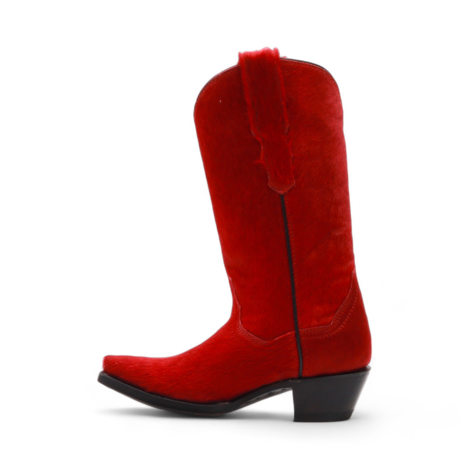 Alessa Women's Red Hair Leather Boots