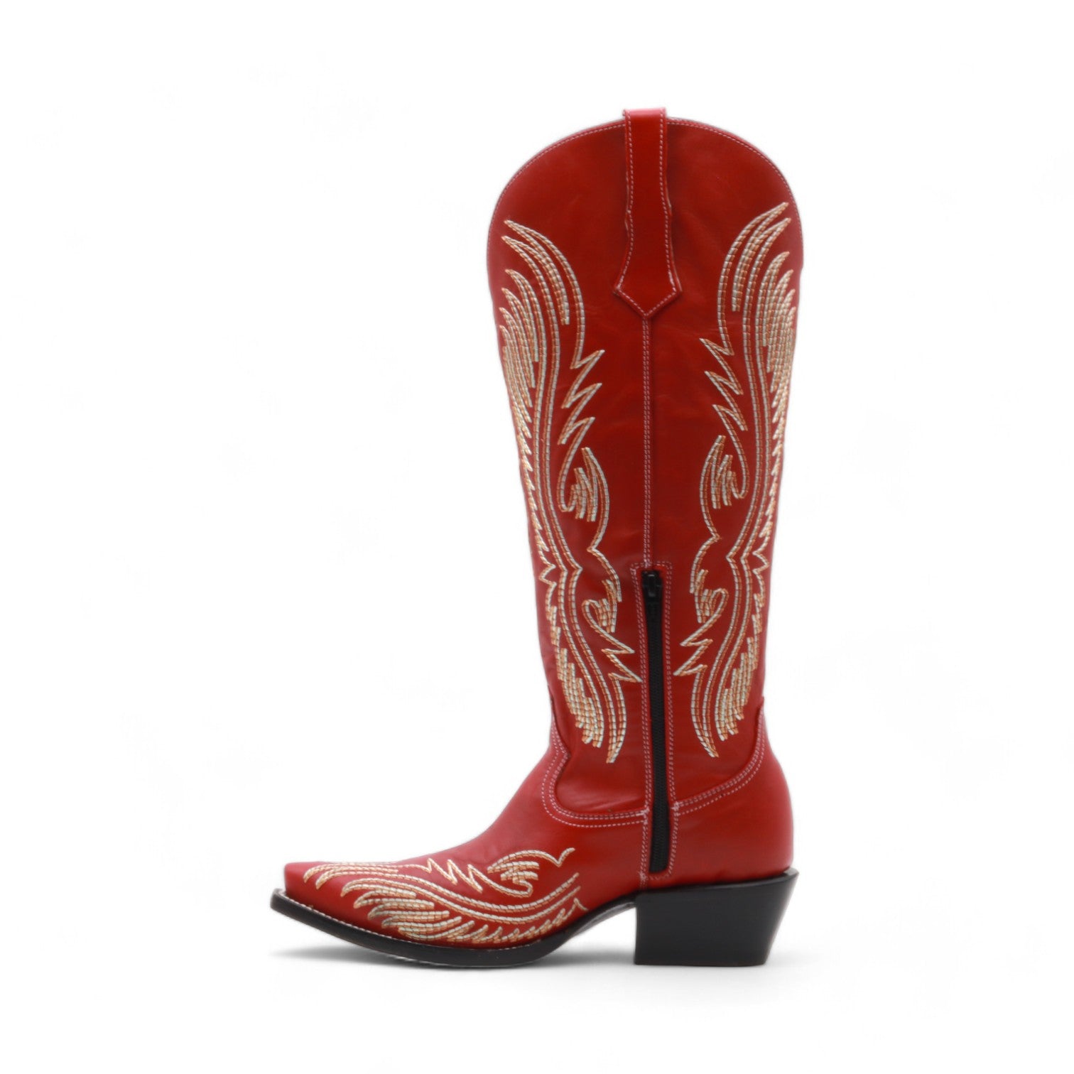 Napalina Women's Red Leather Boots