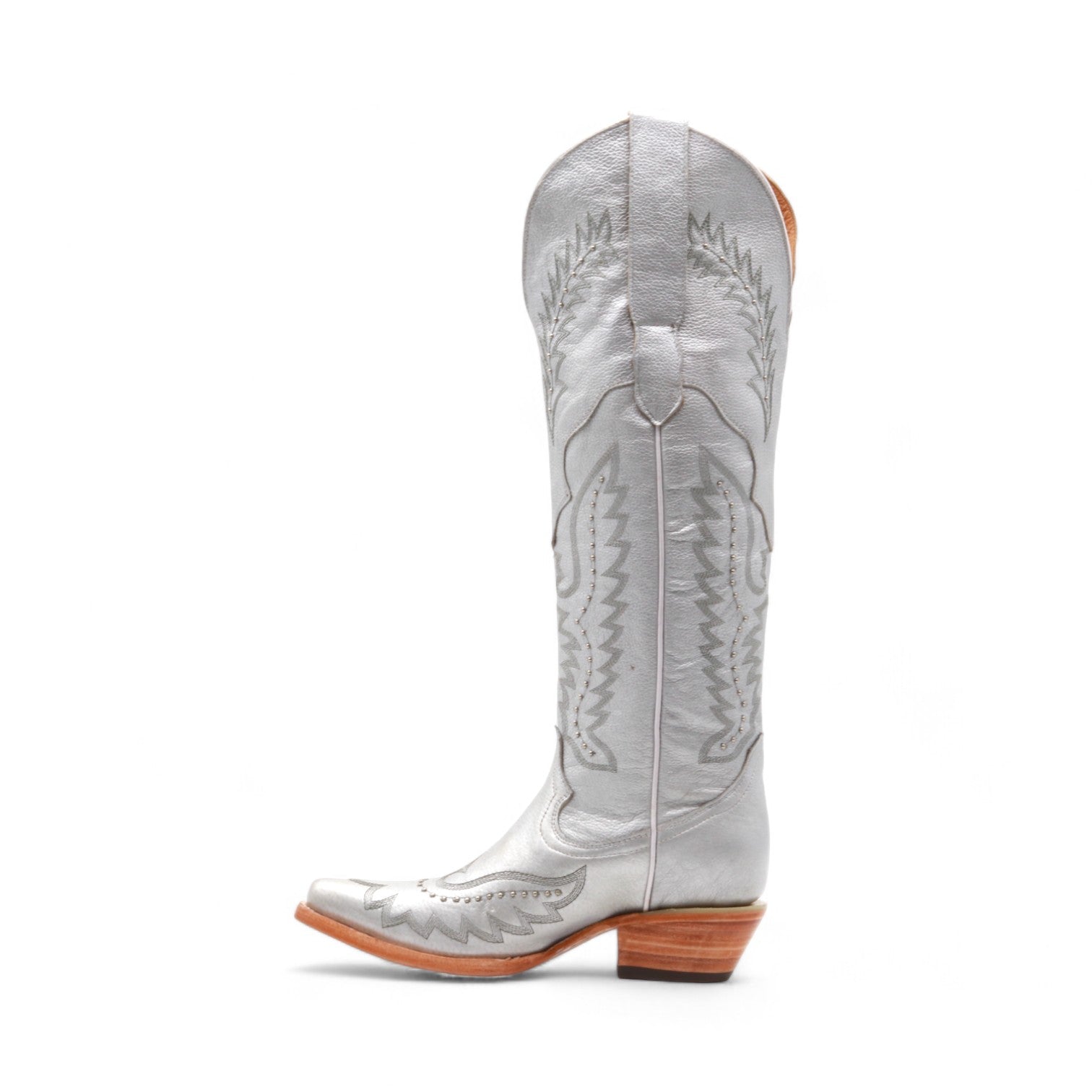 Jude Women's Silver Leather Boots