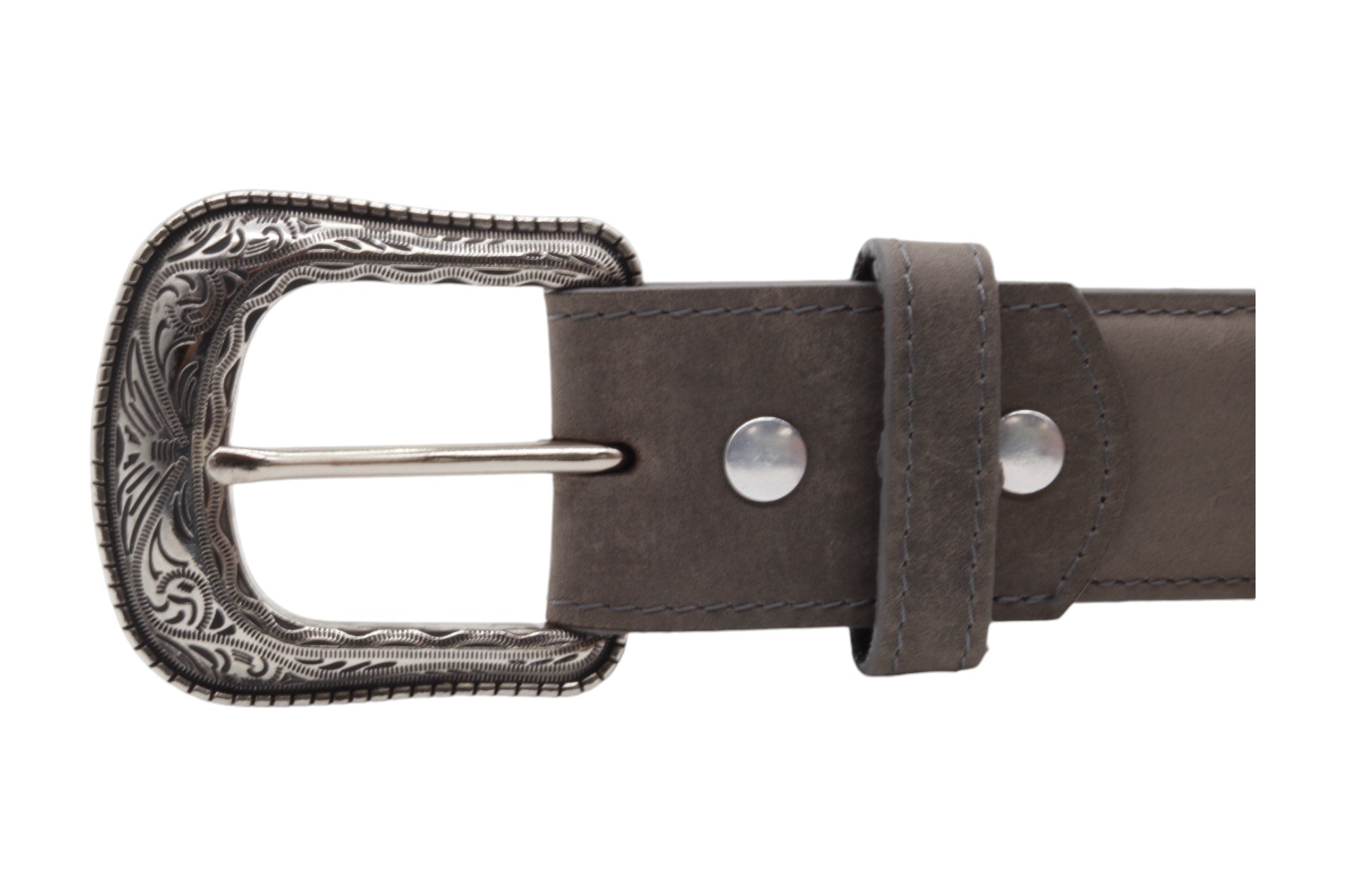 Patriot Gray Leather Belt