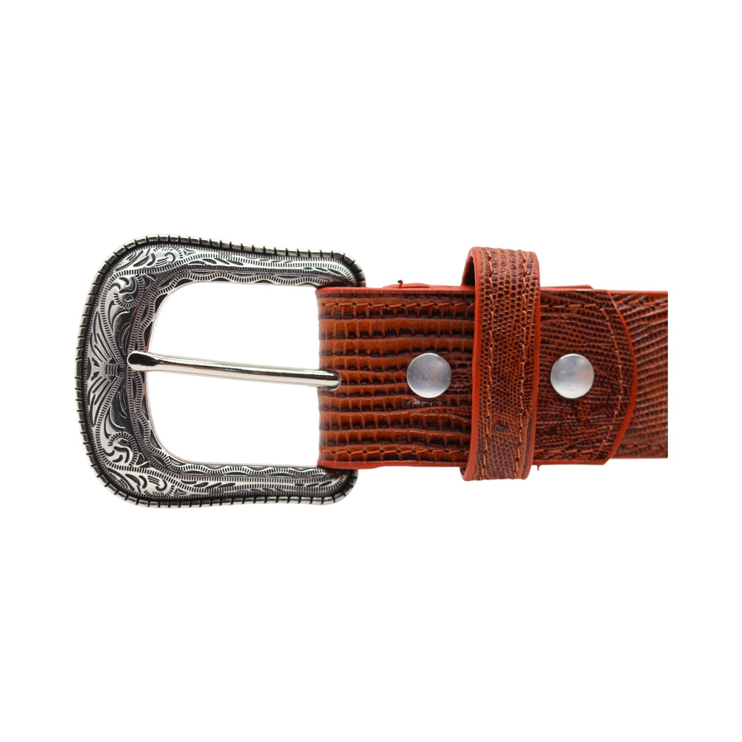 Minnesota Shedron Lizard Print Leather Belt