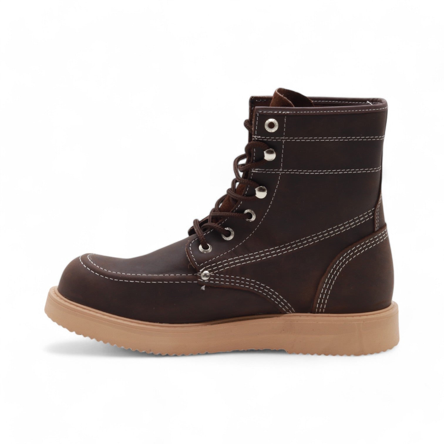 Trooper Men's Brown Leather Steel Toe Boots