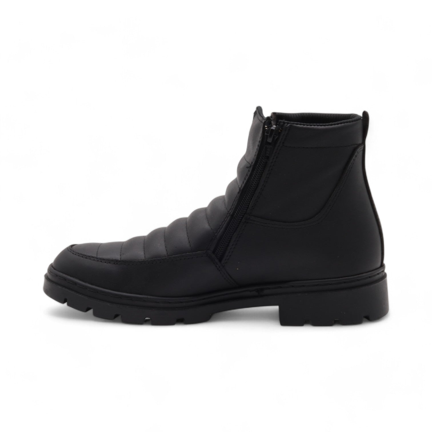 Nube TR Men's Black Leather Short Boots